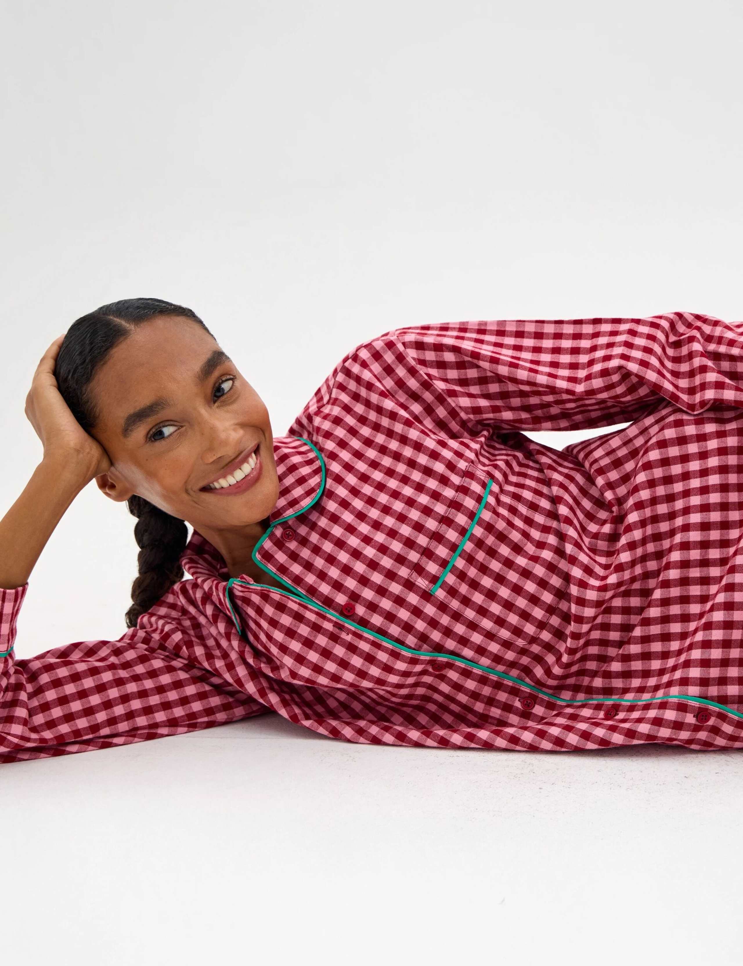 Brushed Cotton Gingham Pyjama Set 2 of 5