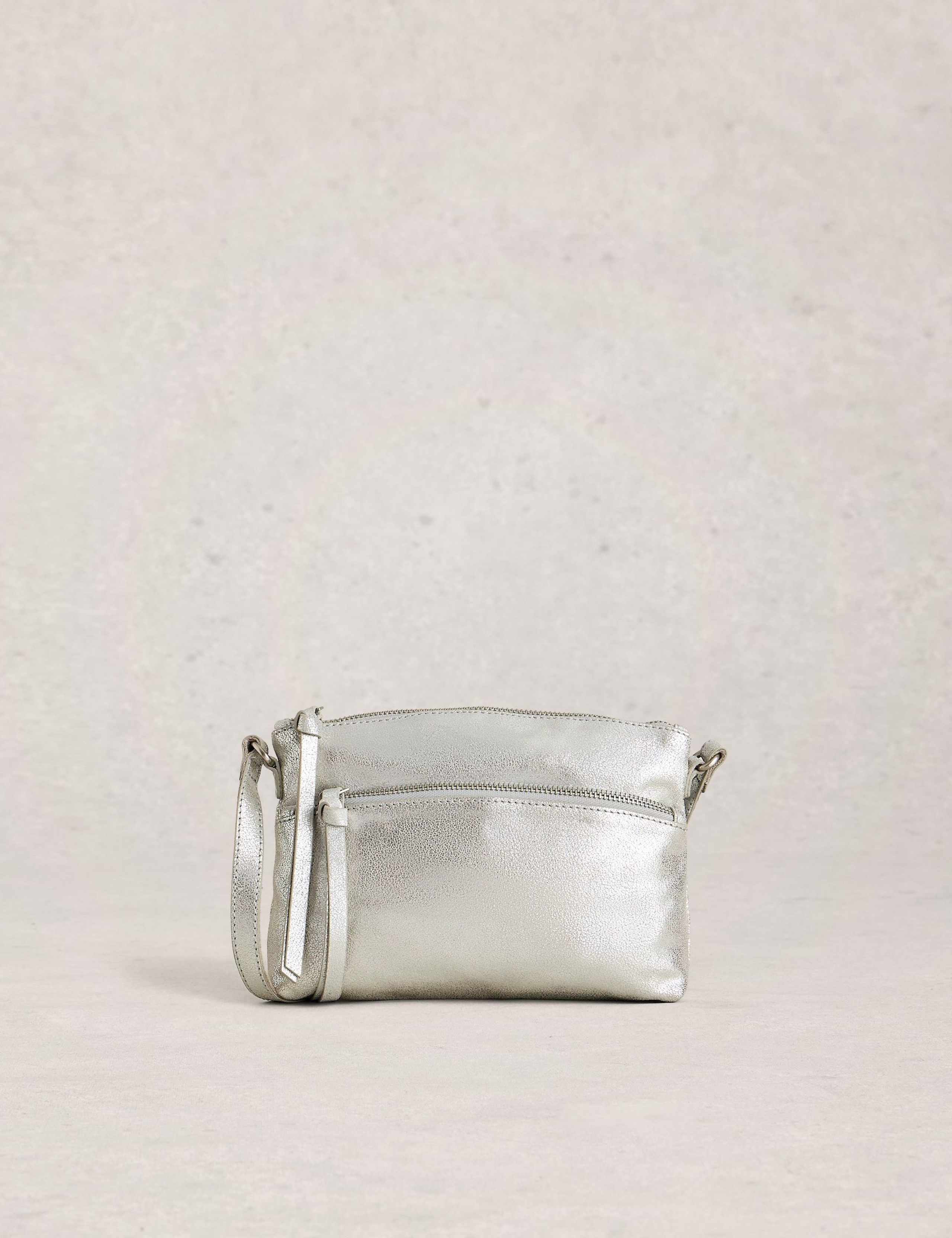 Leather Metallic Mini Cross Body Bag 1 of 4