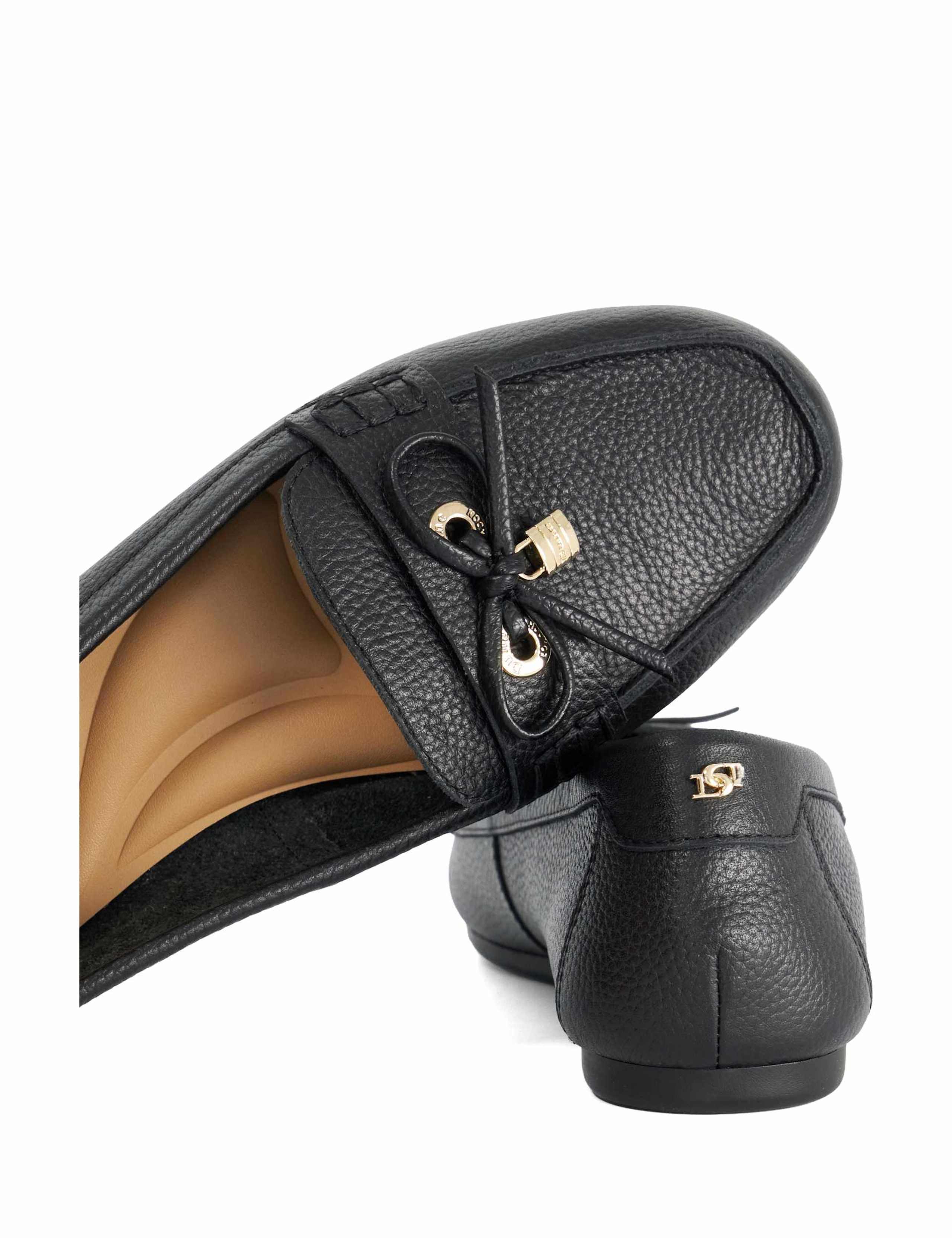 Leather Bow Flat Loafers 6 of 6