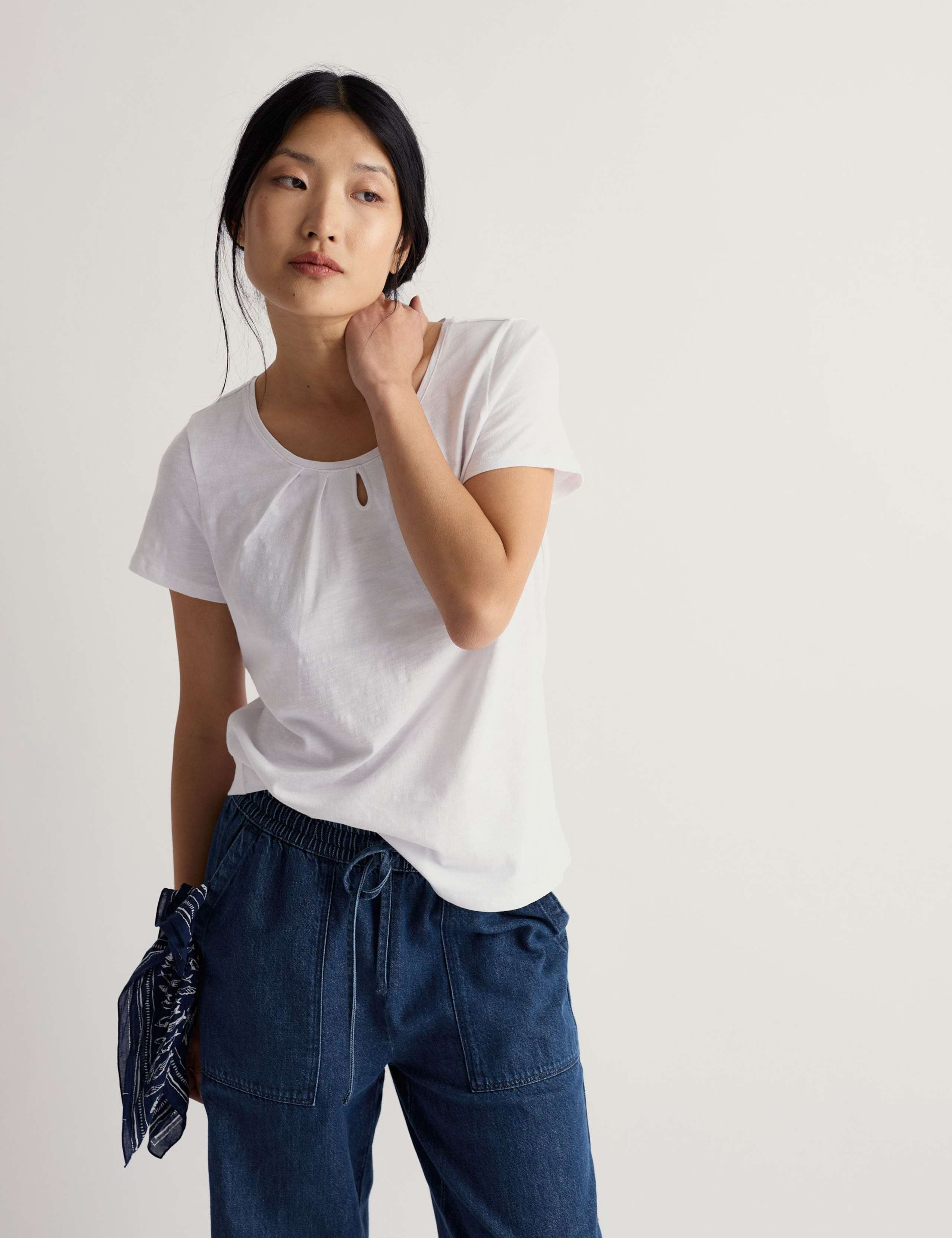 Pure Cotton Scoop Neck Relaxed T-Shirt 3 of 5