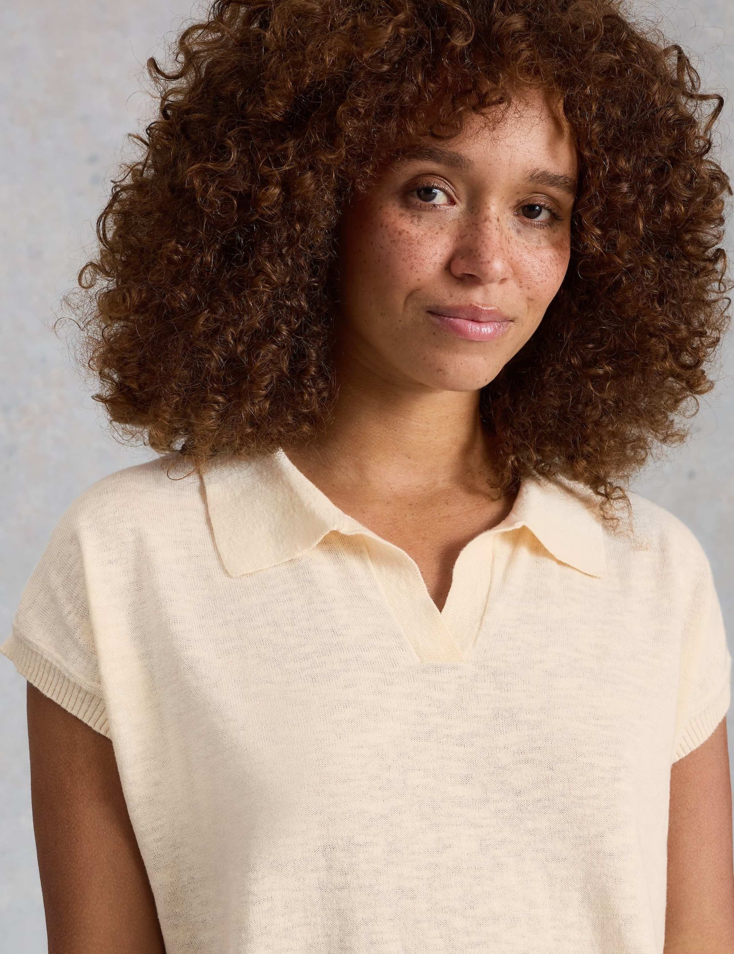 Cotton Rich Top With Linen 6 of 6