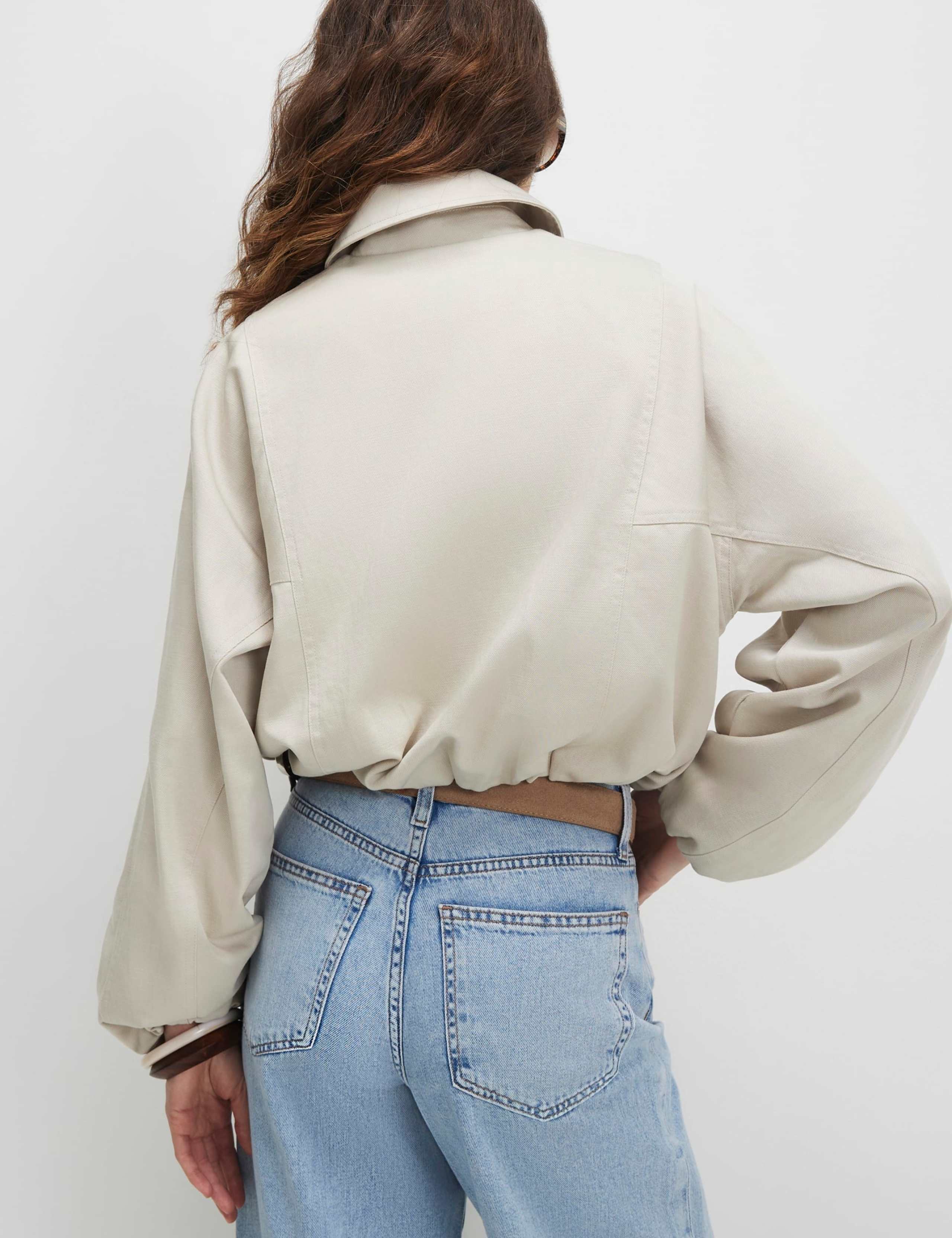 Lyocell™ Rich Oversized Harrington Jacket 4 of 4