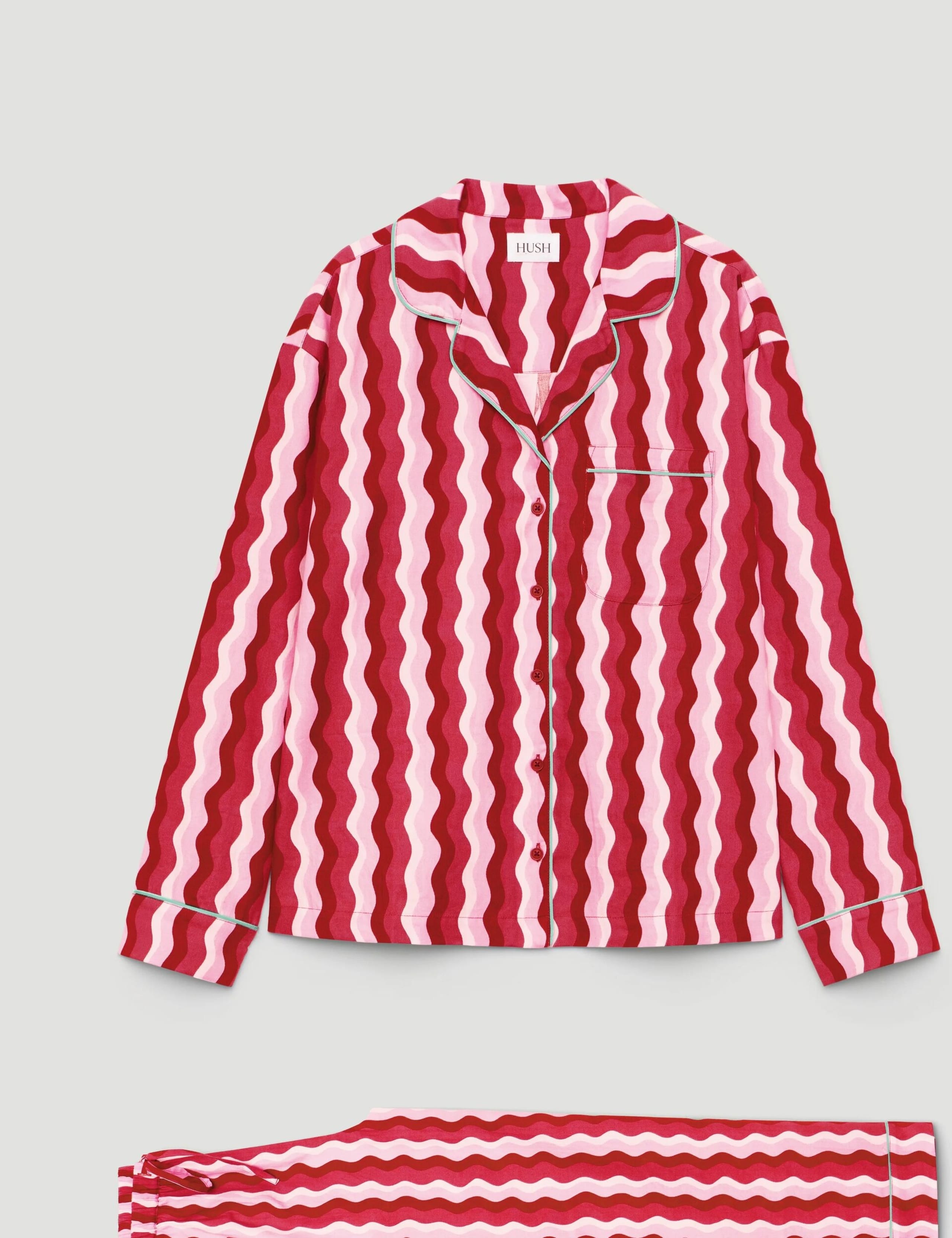 Brushed Cotton Rever Collar Pyjama Set 2 of 7