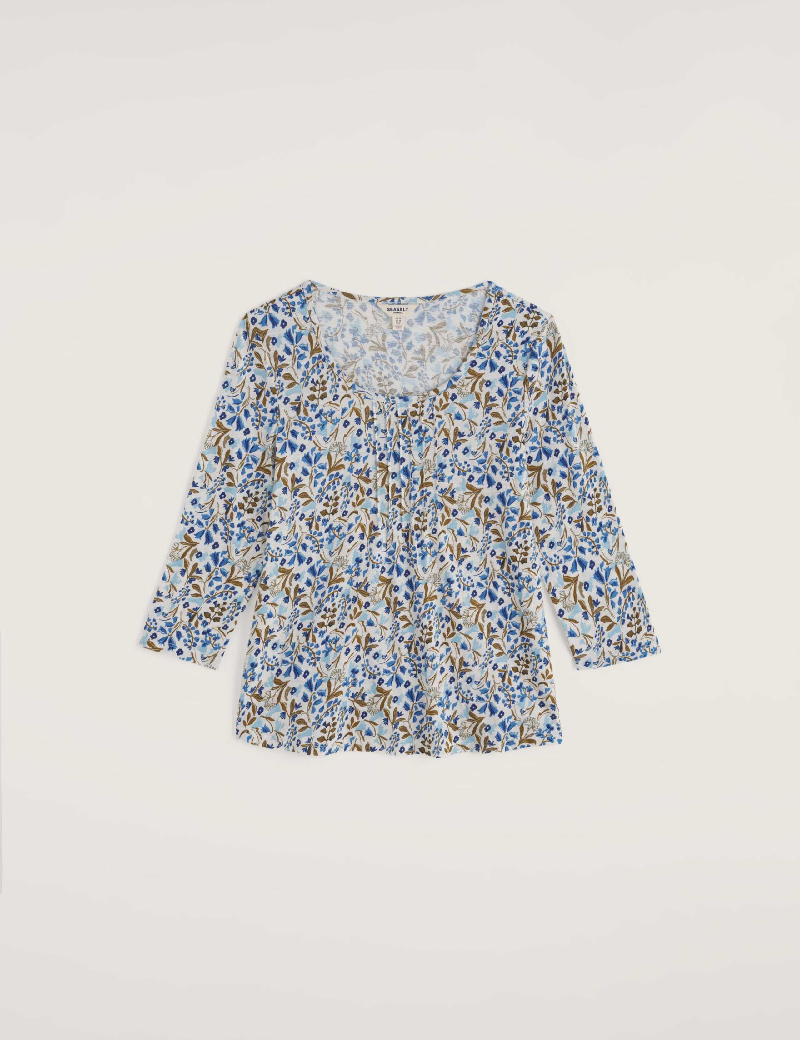 Pure Cotton Floral Scoop Neck Top 2 of 5