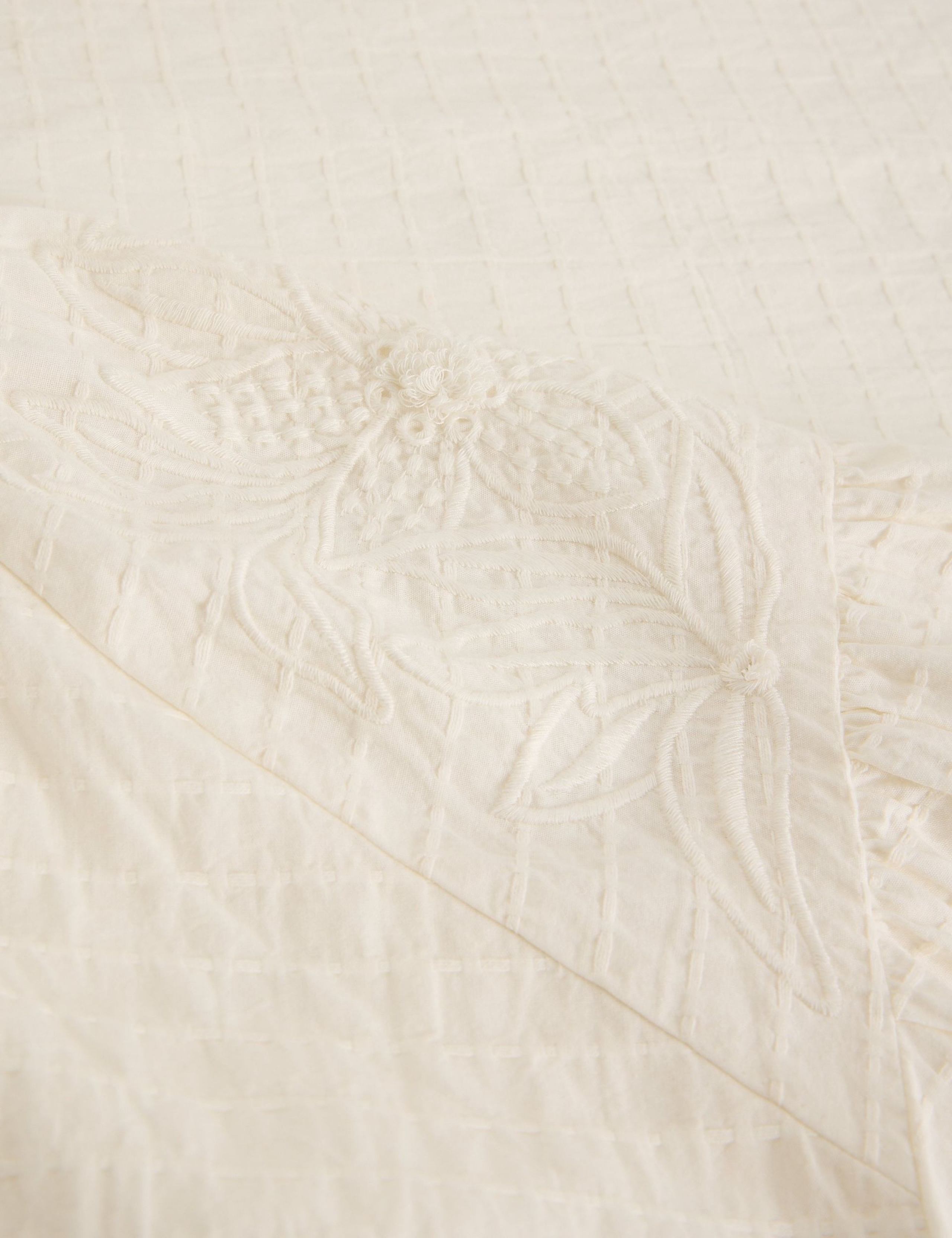 Pure Cotton Textured Tie Neck Top 6 of 6