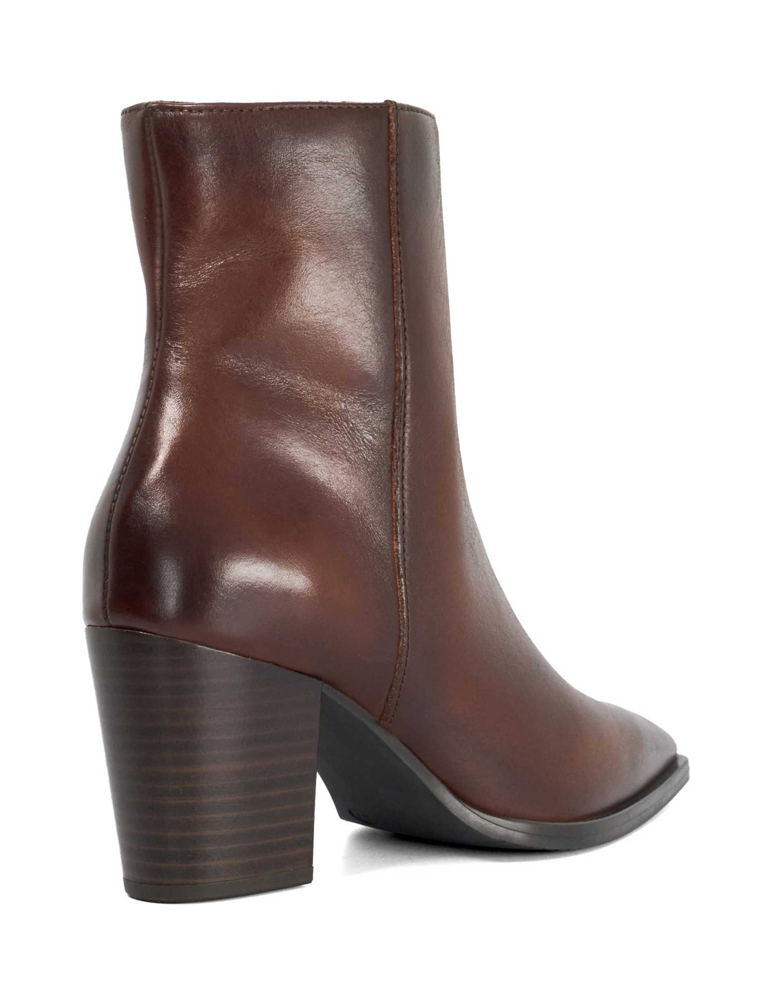 Leather Block Heel Ankle Boots 5 of 5