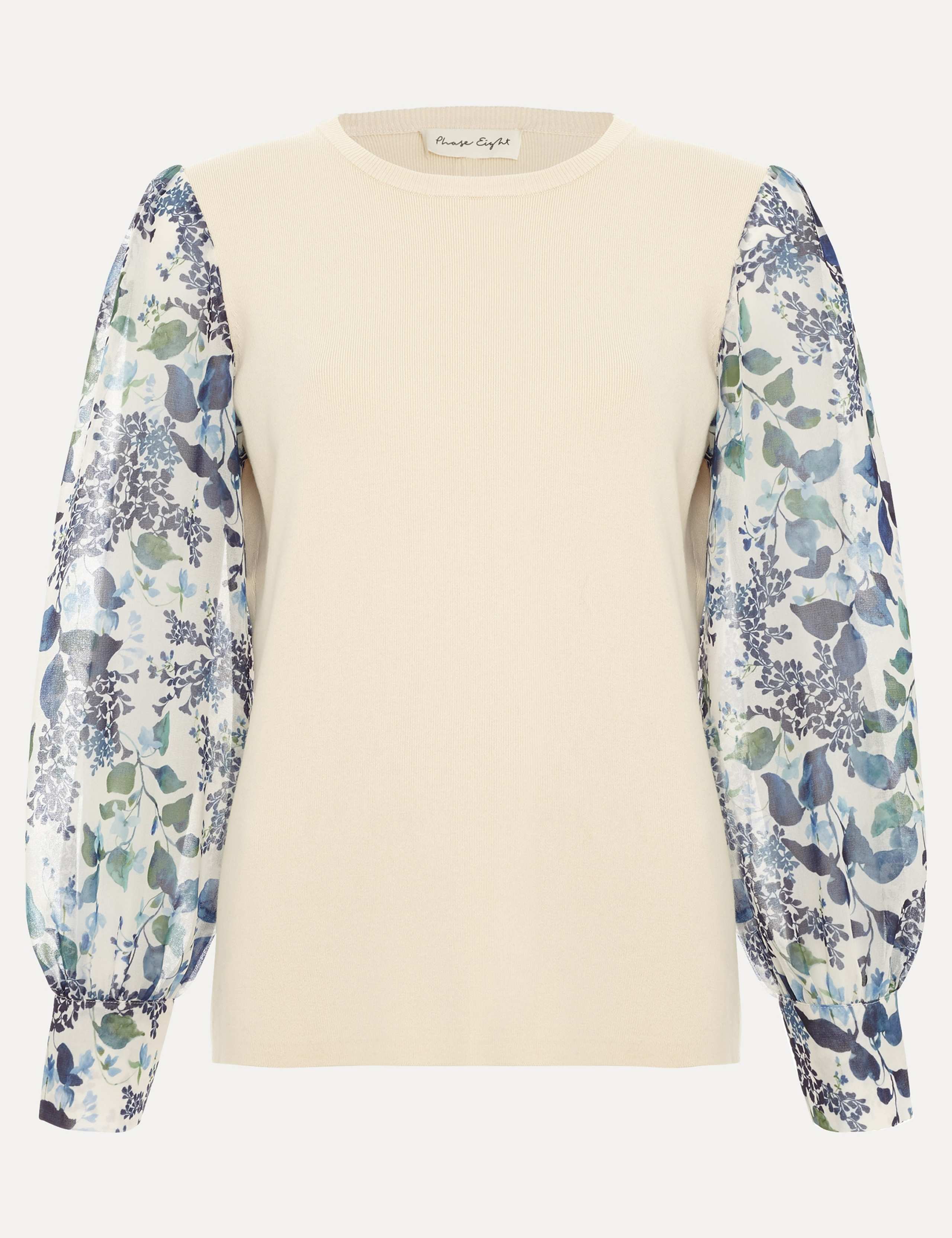 Cotton Blend Floral Puff Sleeve Top 2 of 6