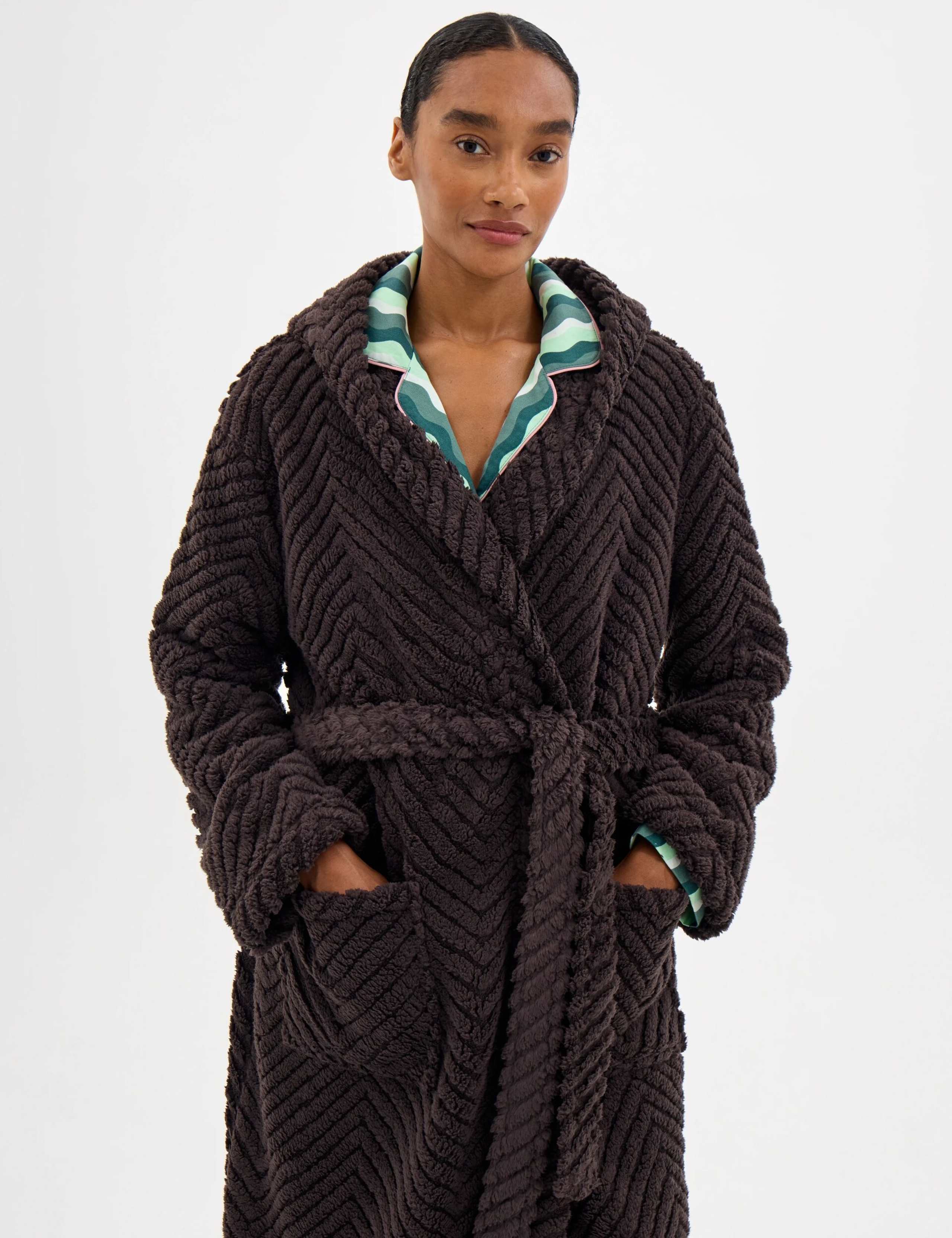 Hooded Textured Dressing Gown 2 of 5