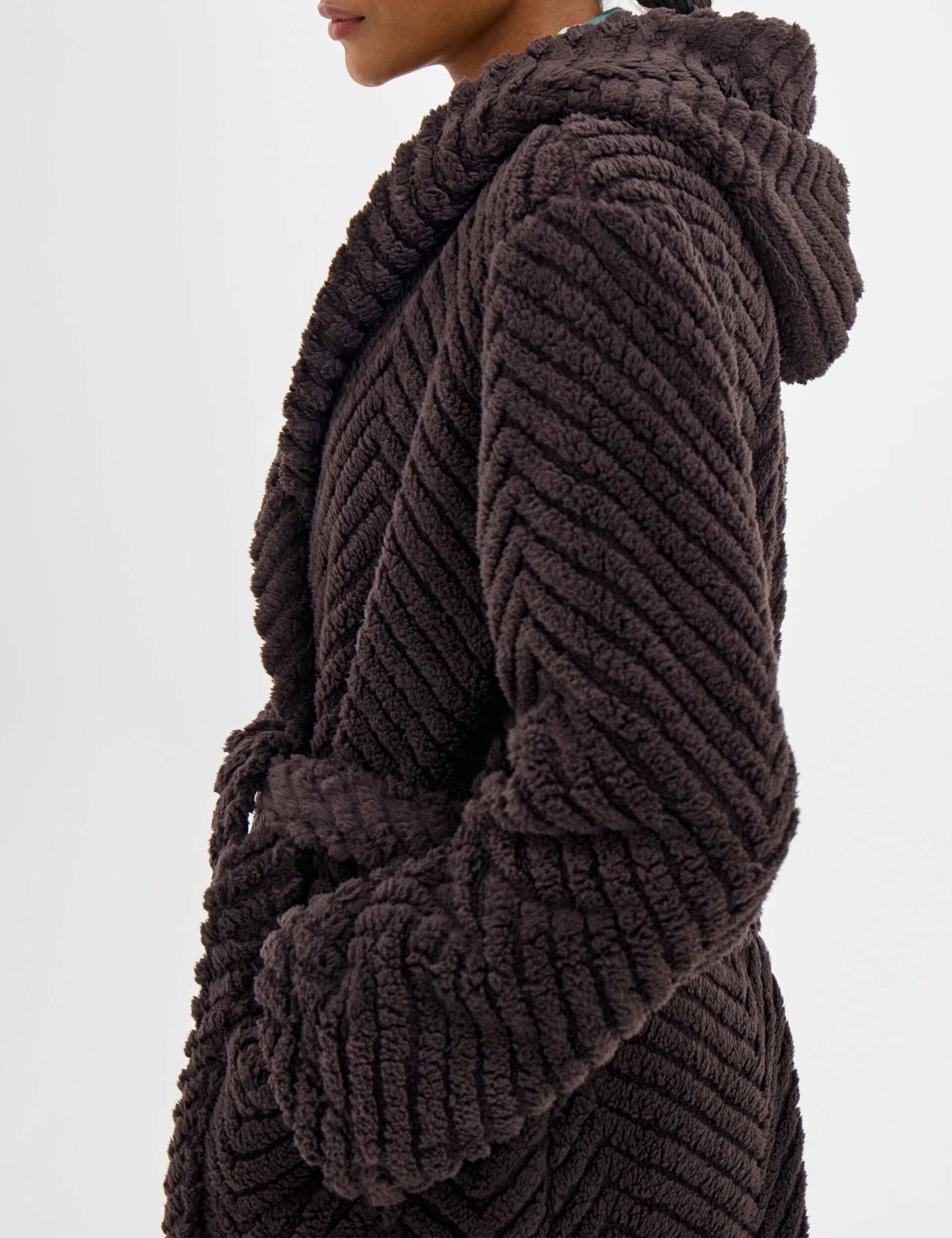 Hooded Textured Dressing Gown 5 of 5