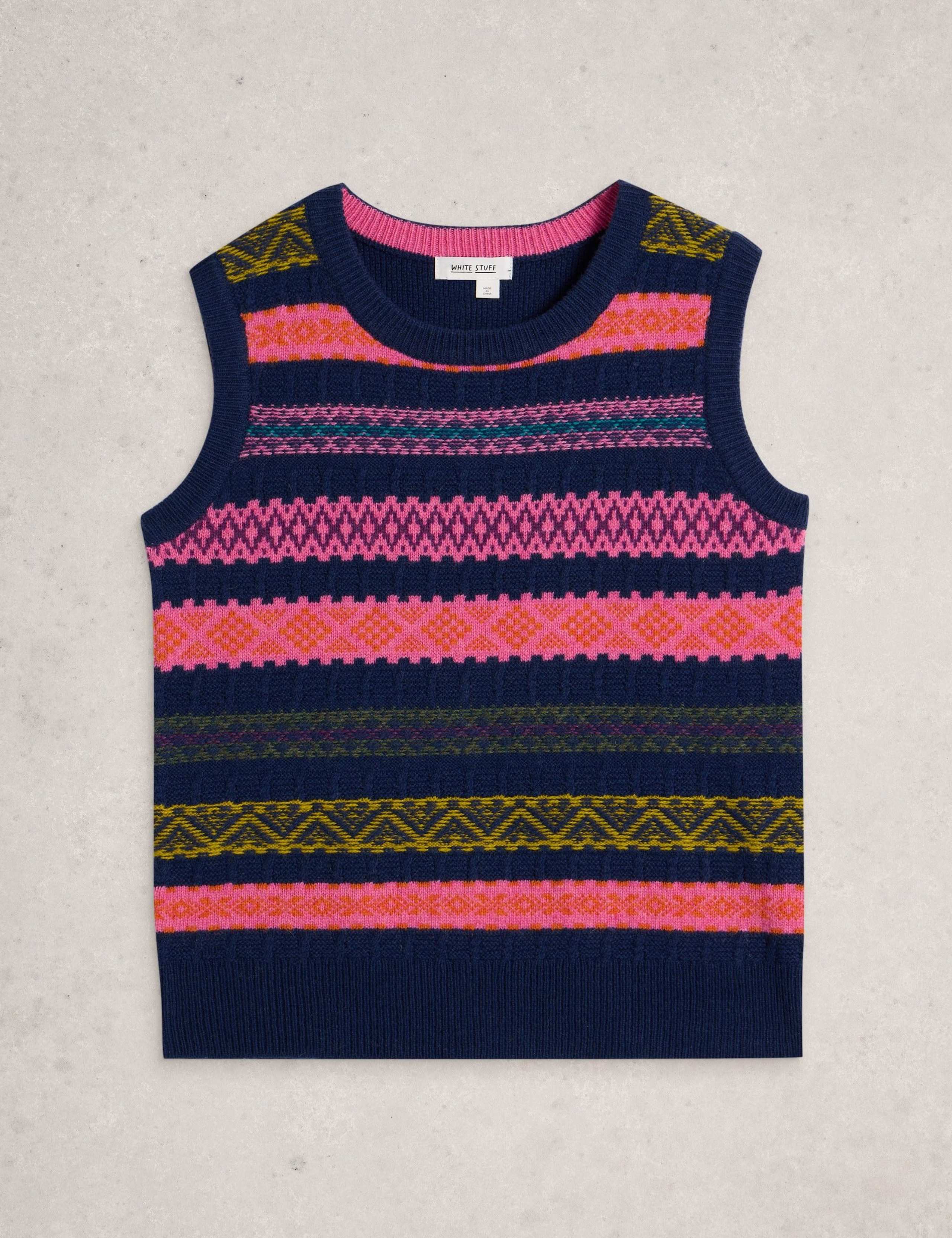 Lambswool Rich Fair Isle Knitted Top 2 of 6
