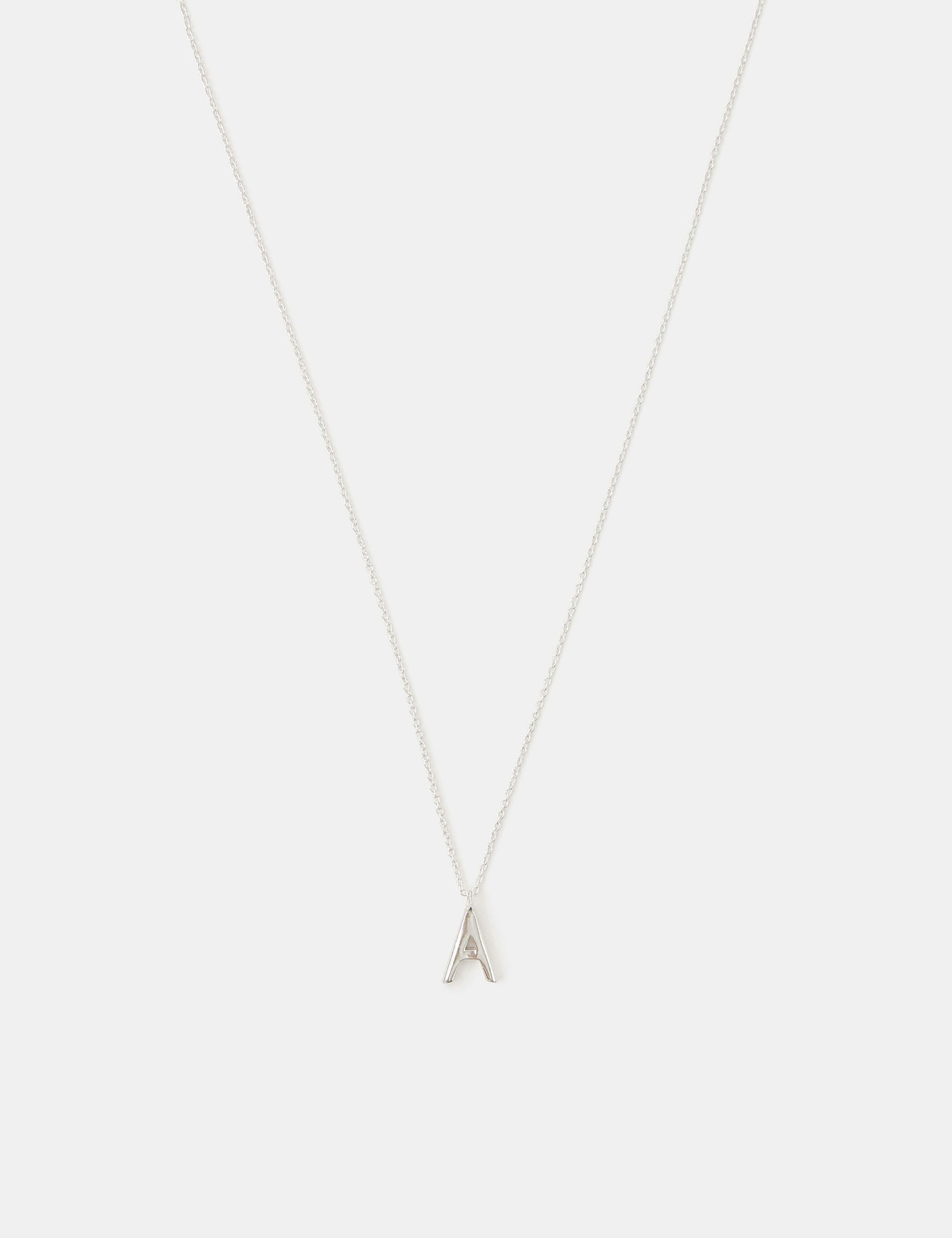 Sterling Silver Initial Pendant Necklace 3 of 7