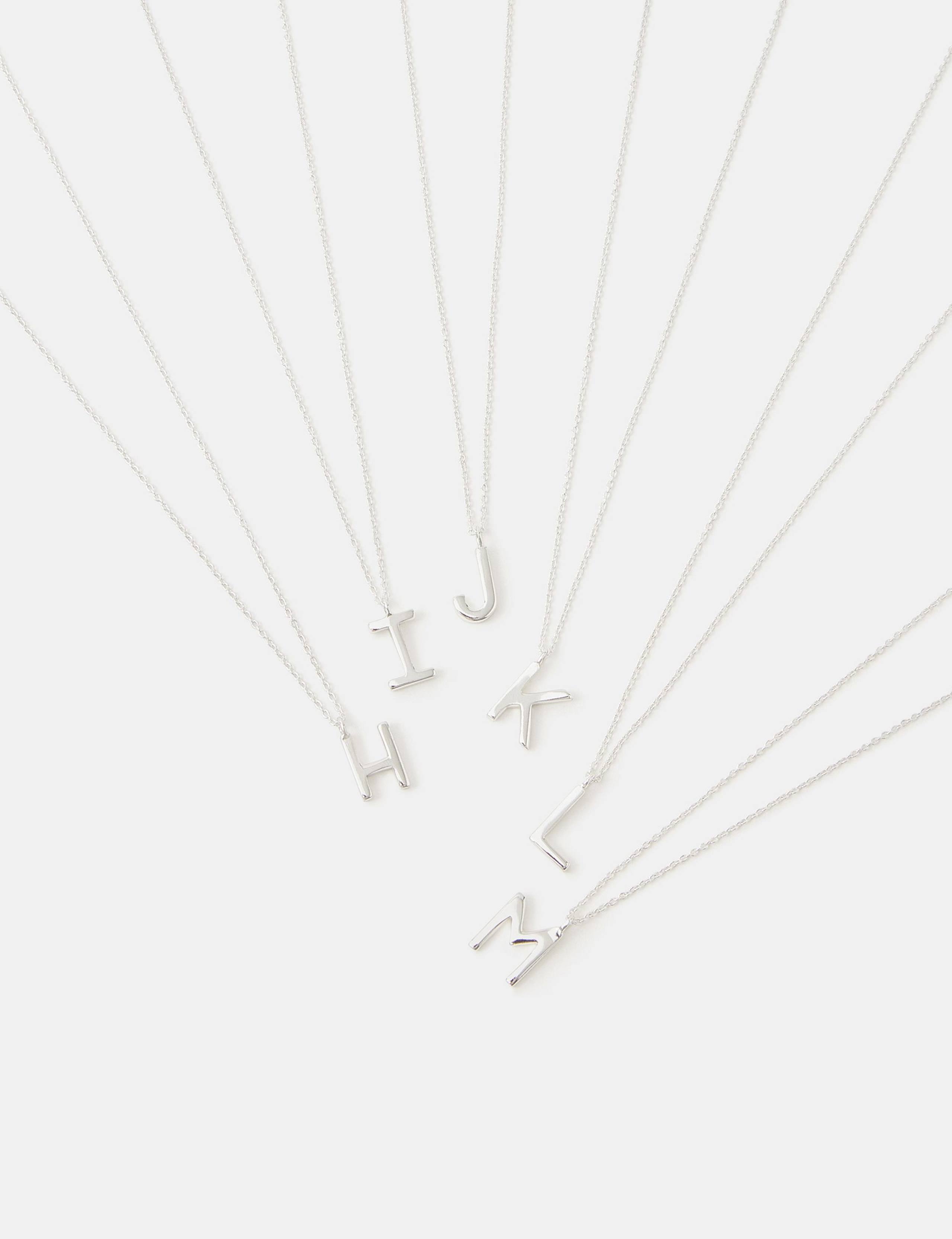 Sterling Silver Initial Pendant Necklace 5 of 7