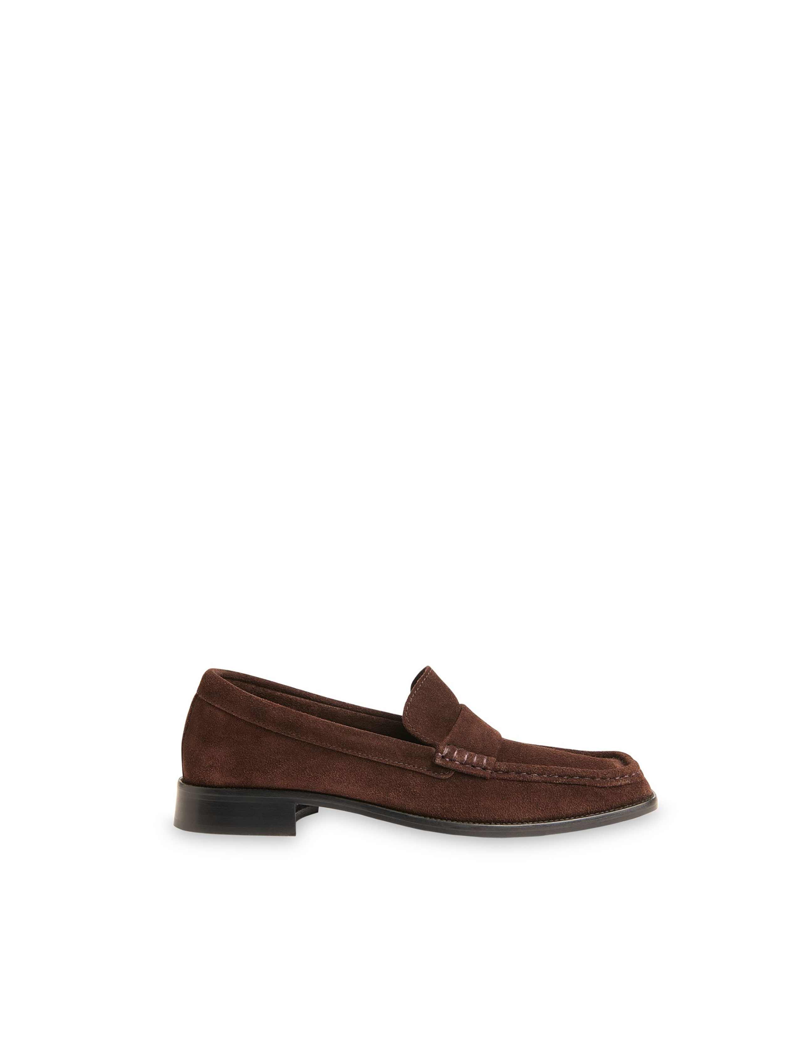 Suede Slip On Square Toe Loafers 1 of 4