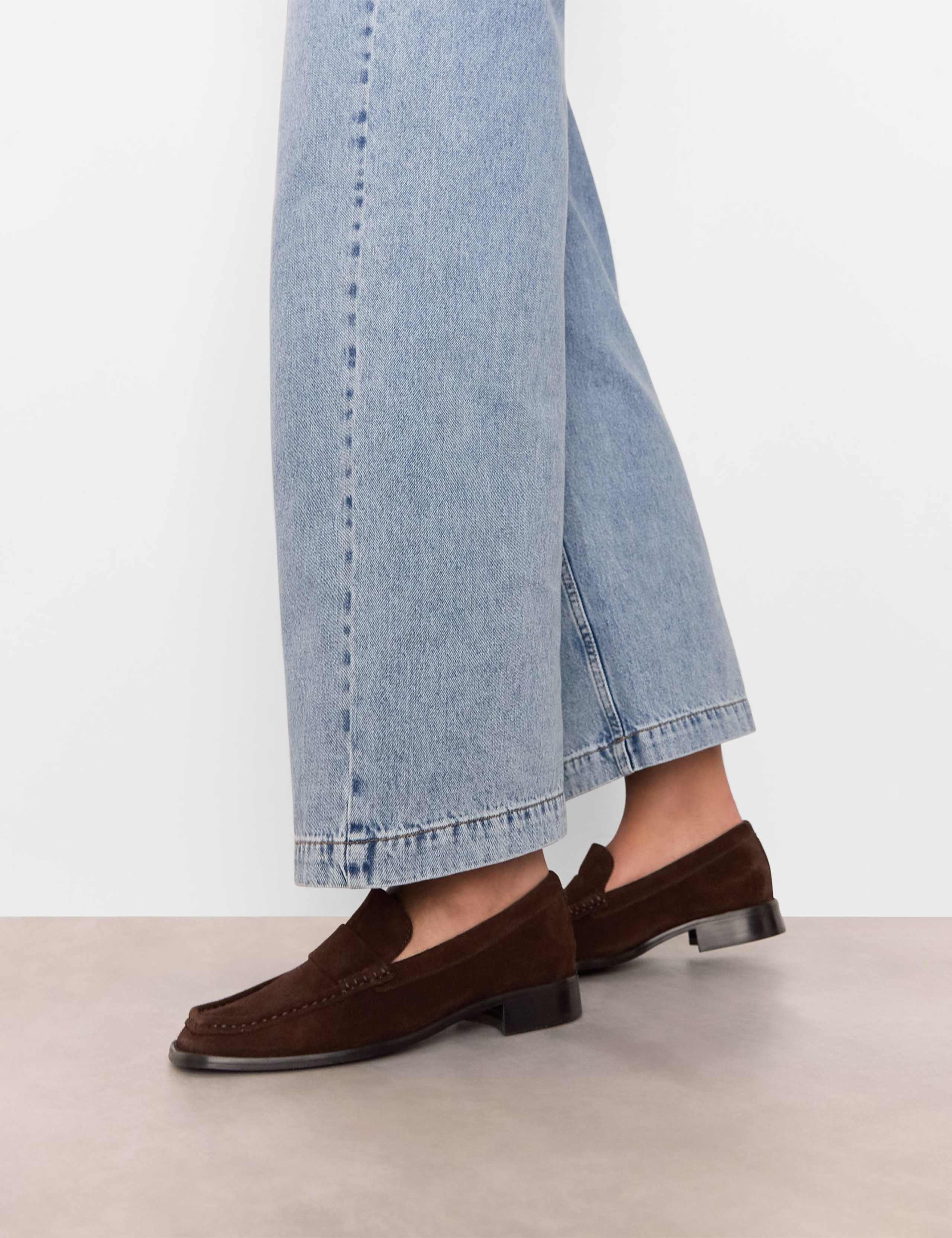 Mora Suede Slip On Square Toe Loafers 2 of 4