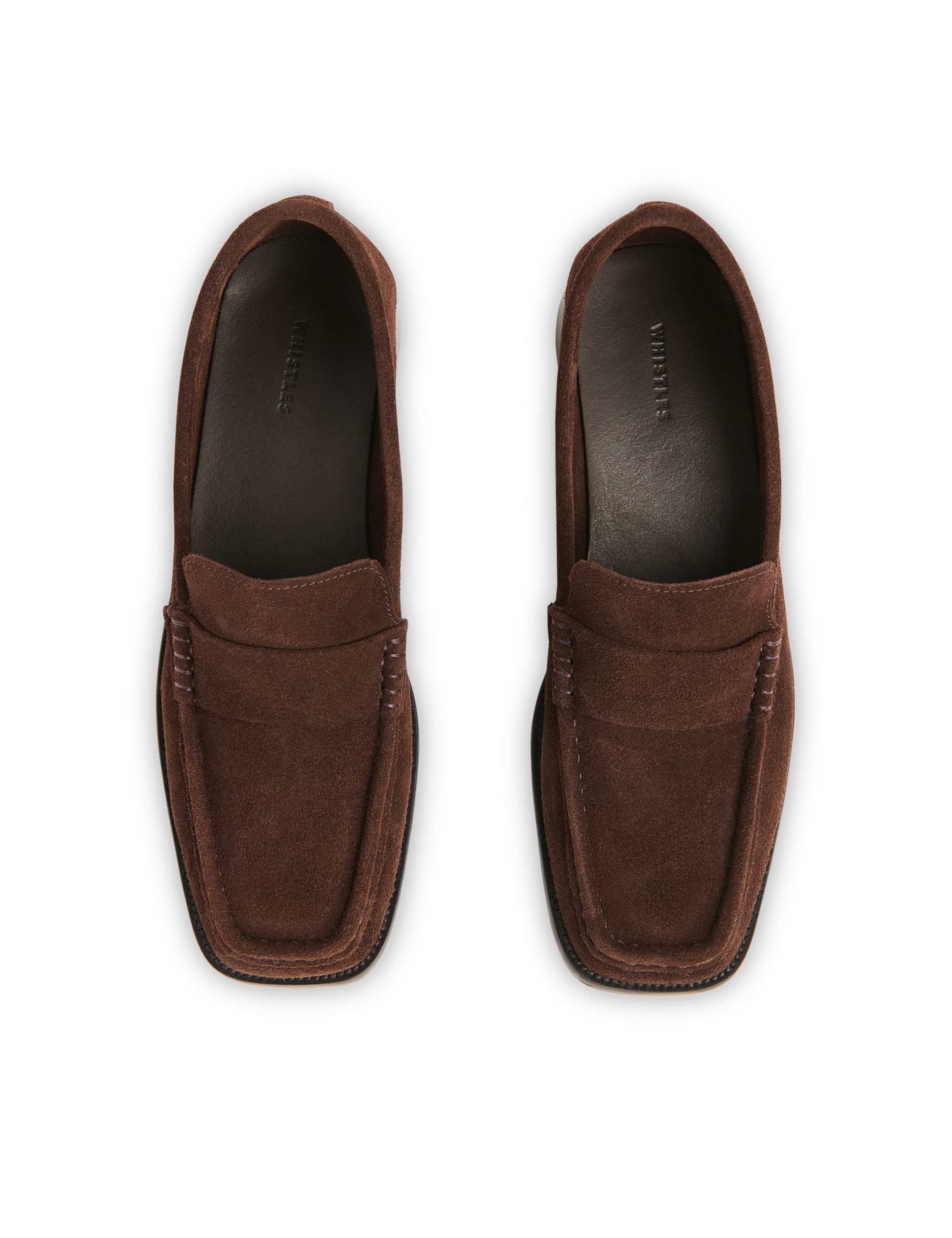 Suede Slip On Square Toe Loafers 3 of 4