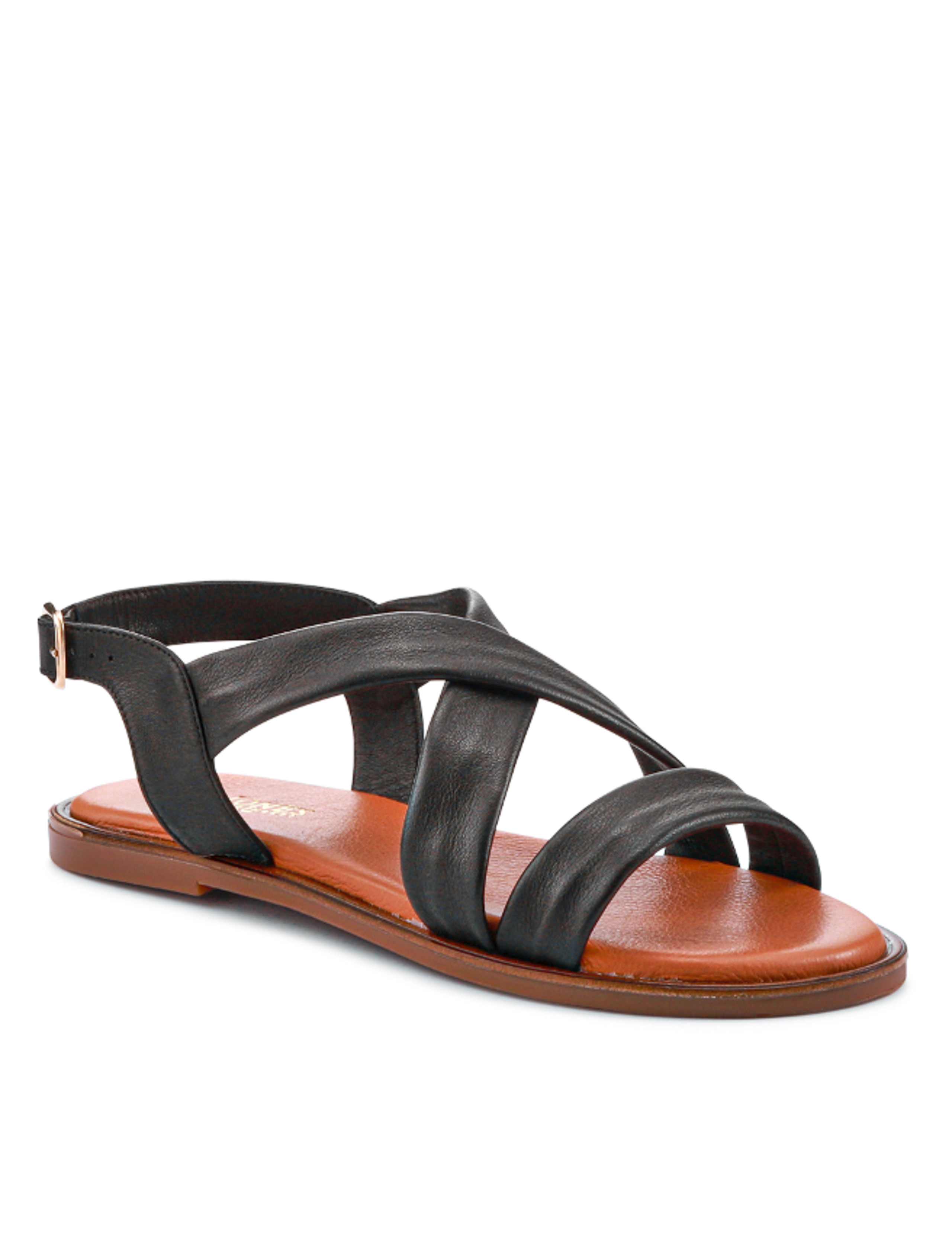Wide Fit Leather Strappy Flat Sandals 5 of 7