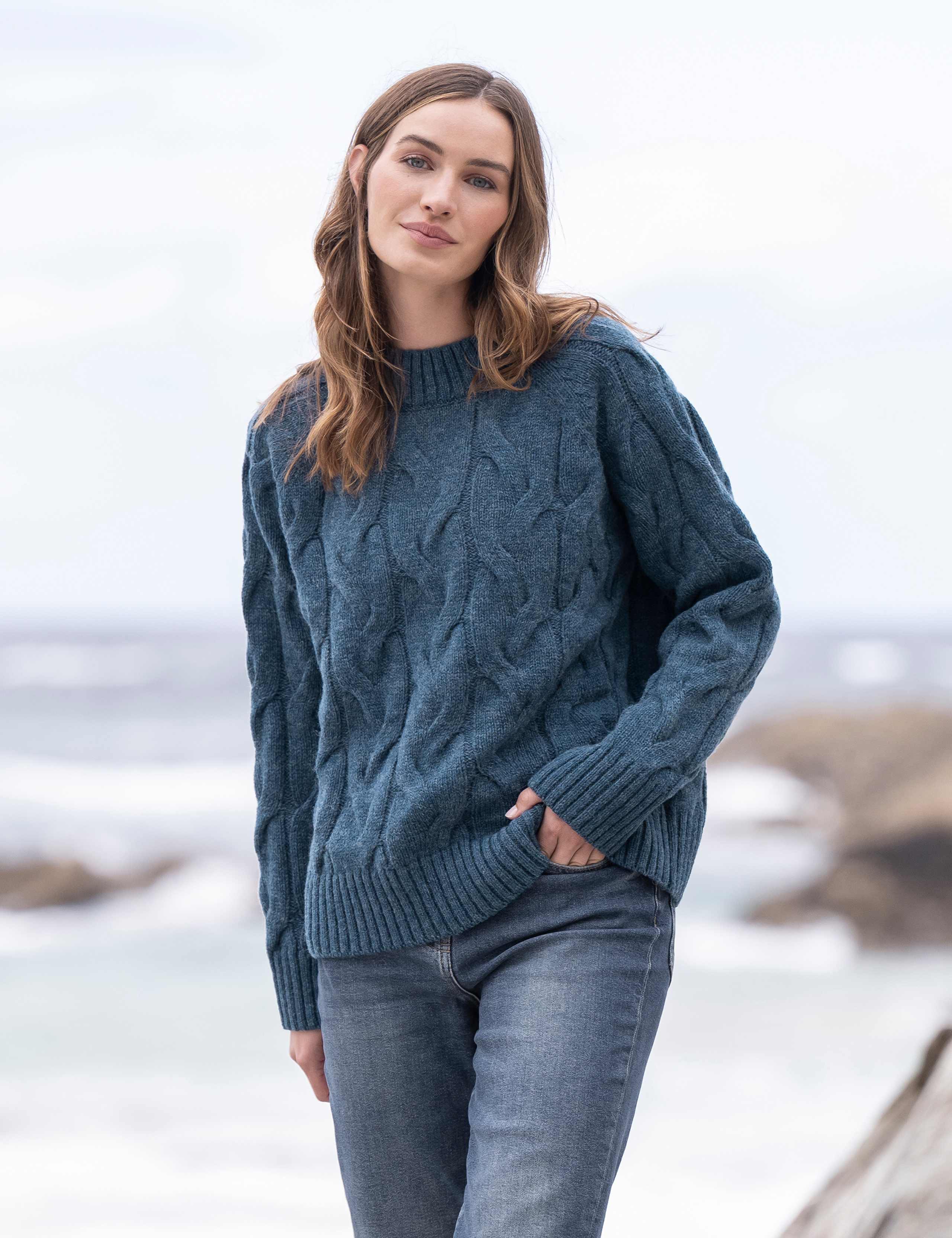 Pure Wool Cable Knit Relaxed Jumper 1 of 9