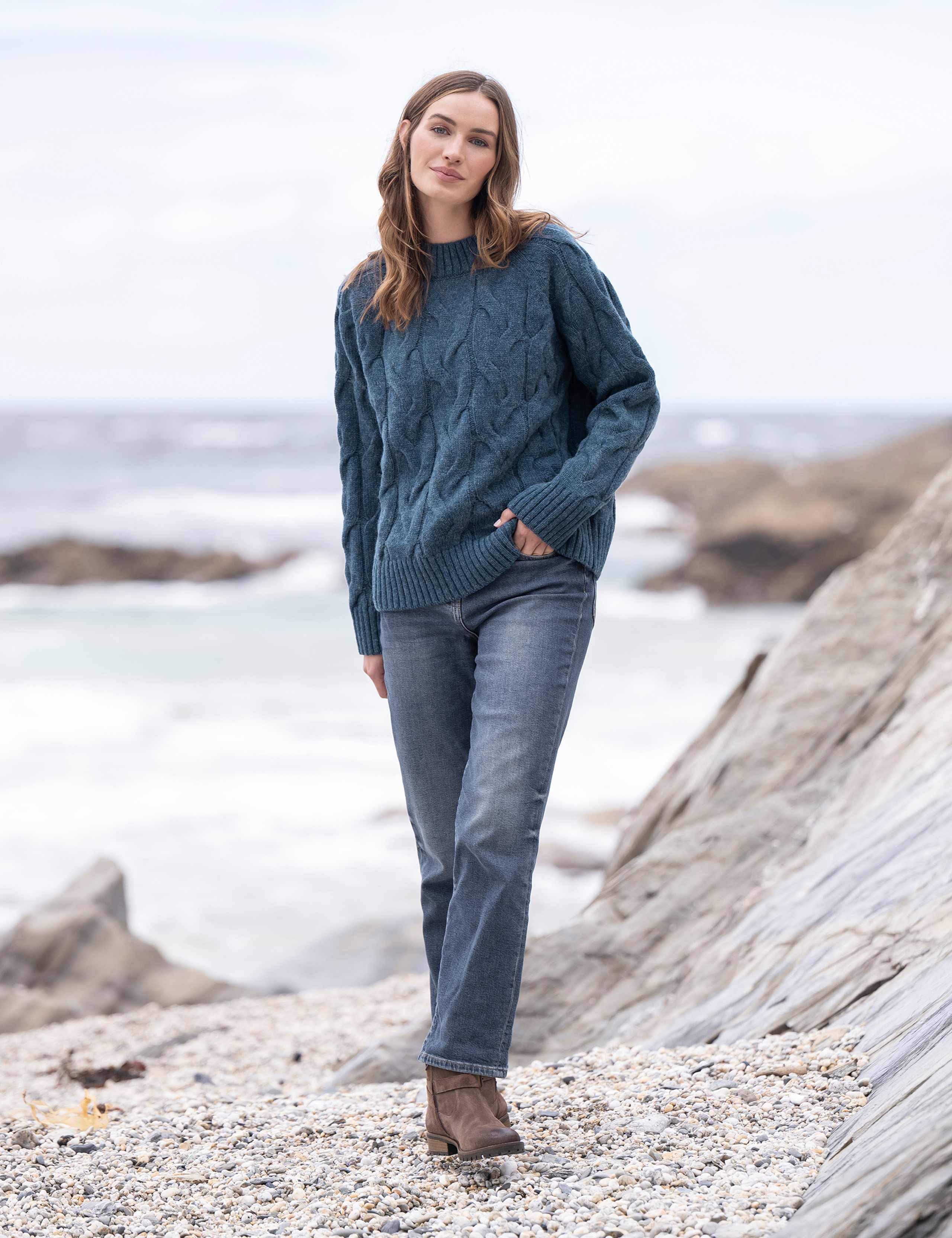 Pure Wool Cable Knit Relaxed Jumper 3 of 9