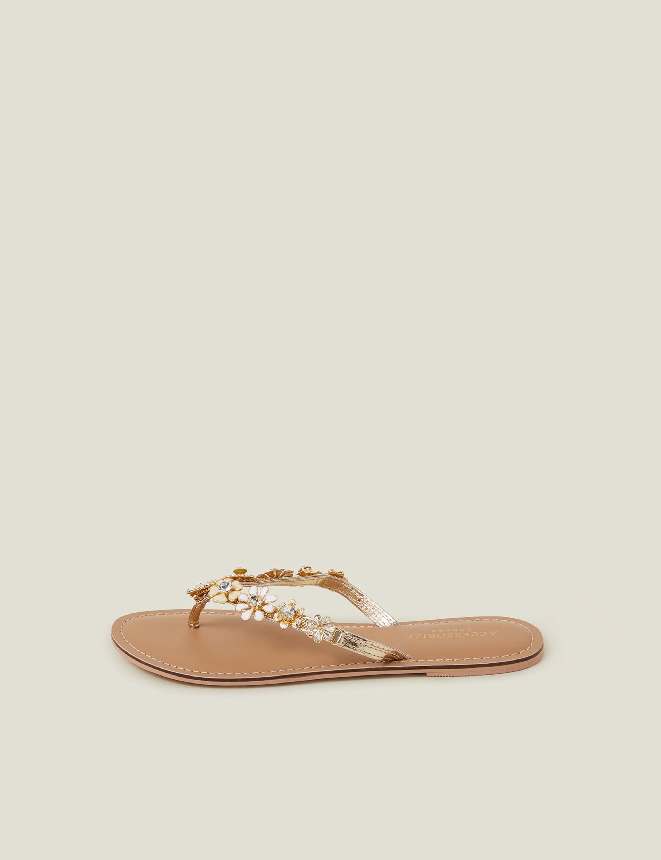 Floral Flat Flipflop Sandals 3 of 4