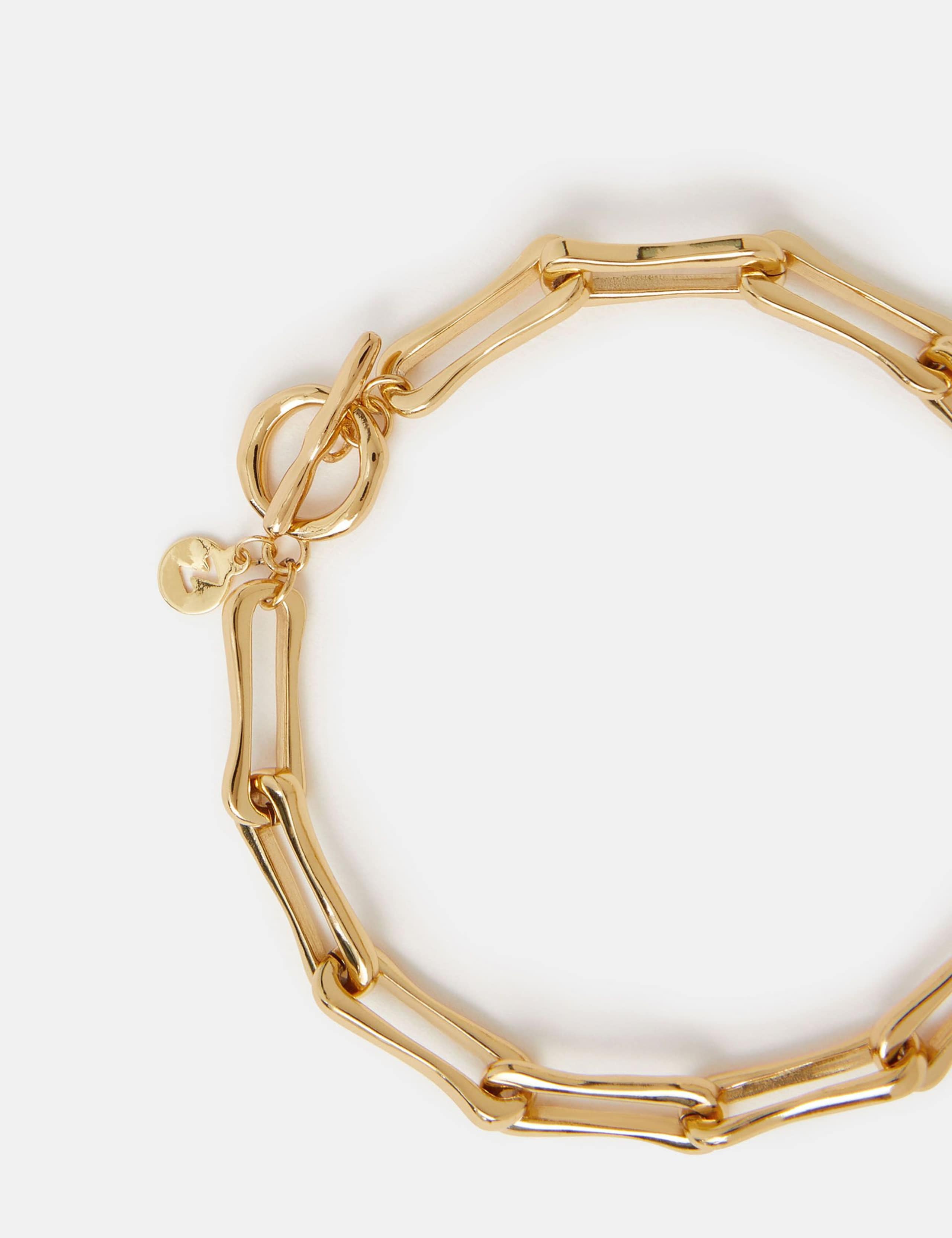 Gold Plated Paperclip Bracelet 2 of 2