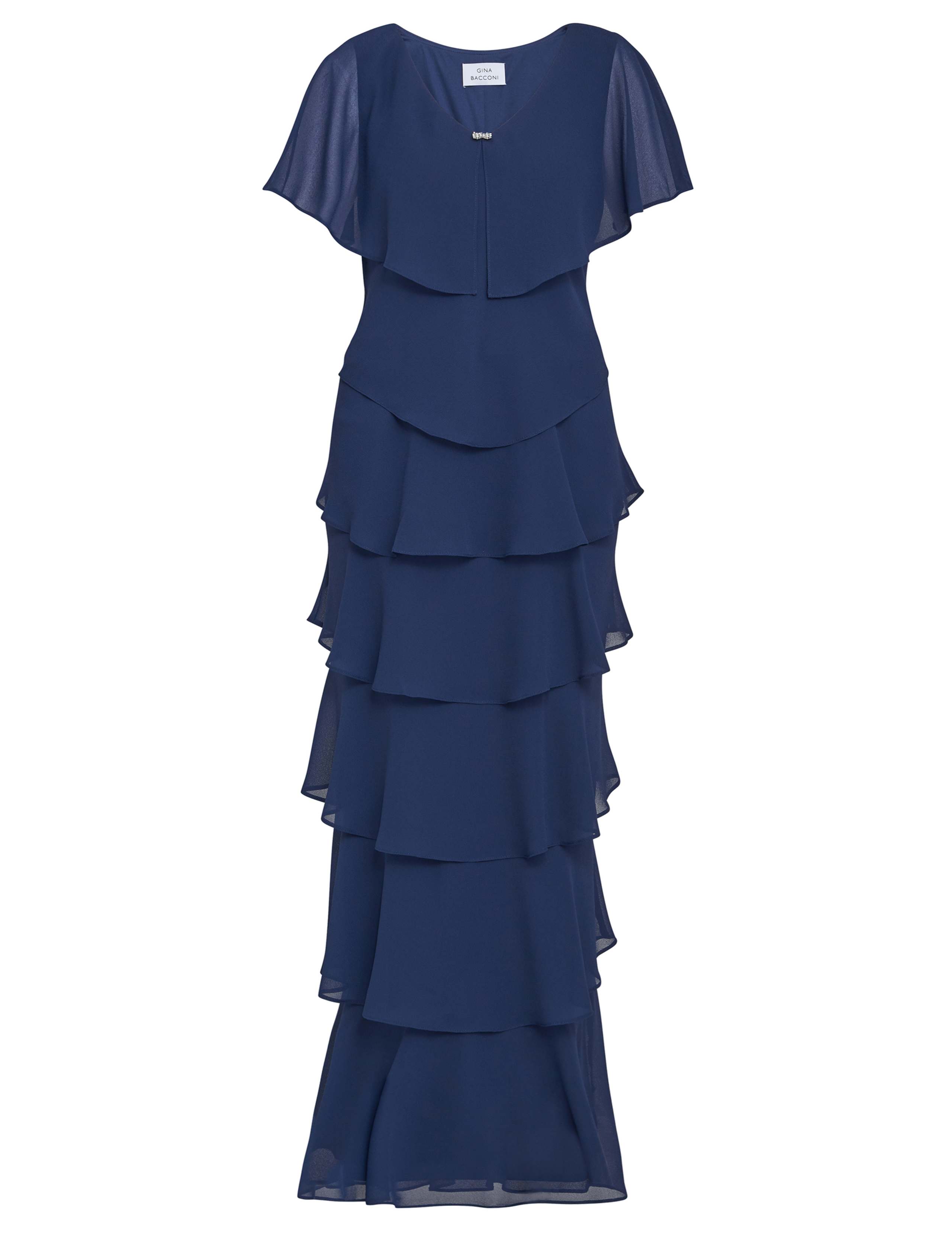 Embellished V-Neck Maxi Tiered Dress 2 of 4
