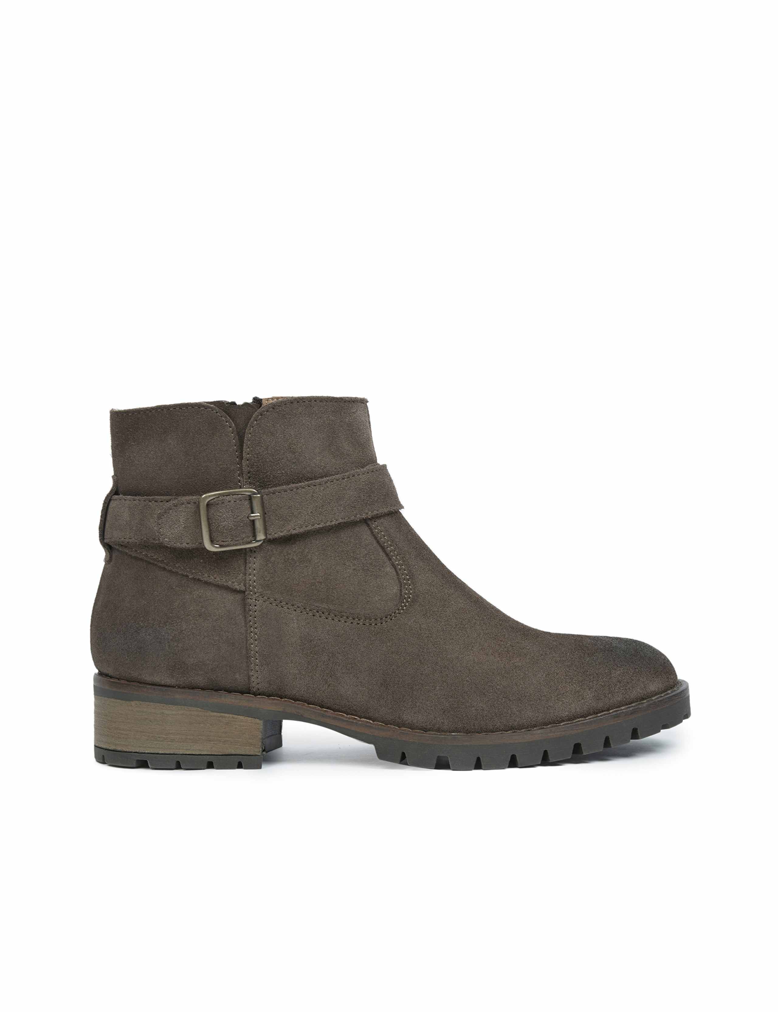 Suede Block Heel Ankle Boots 3 of 7