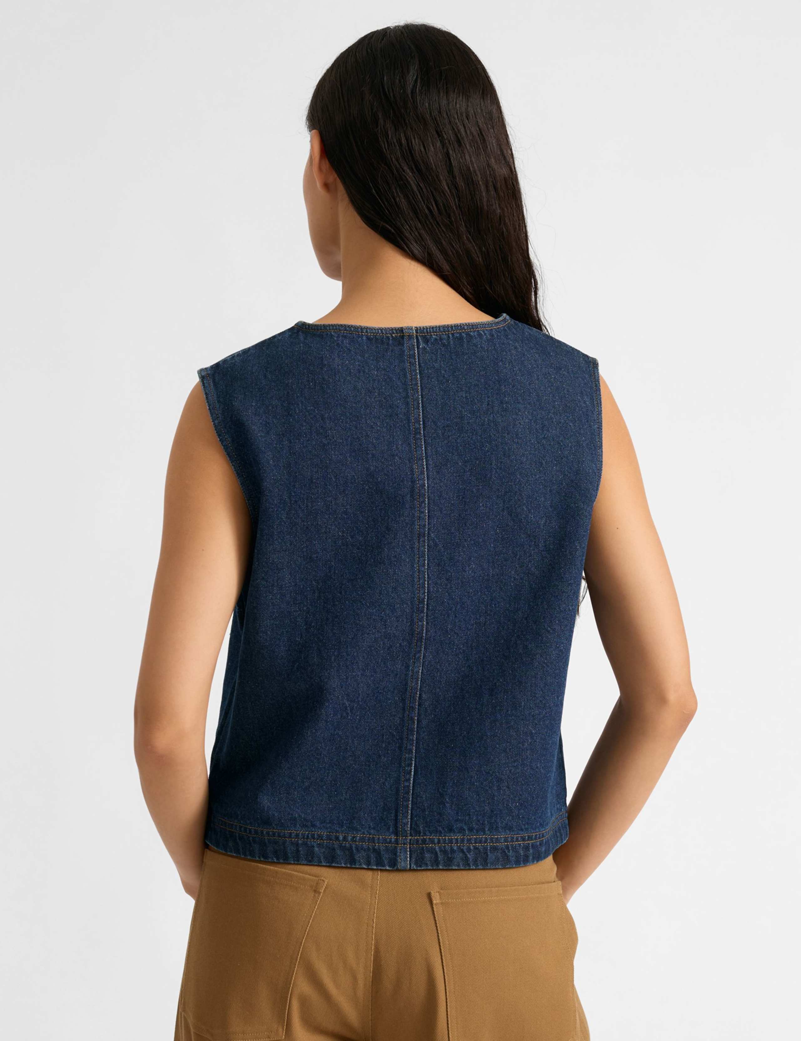 Denim Patch Pocket Waistcoat 4 of 4