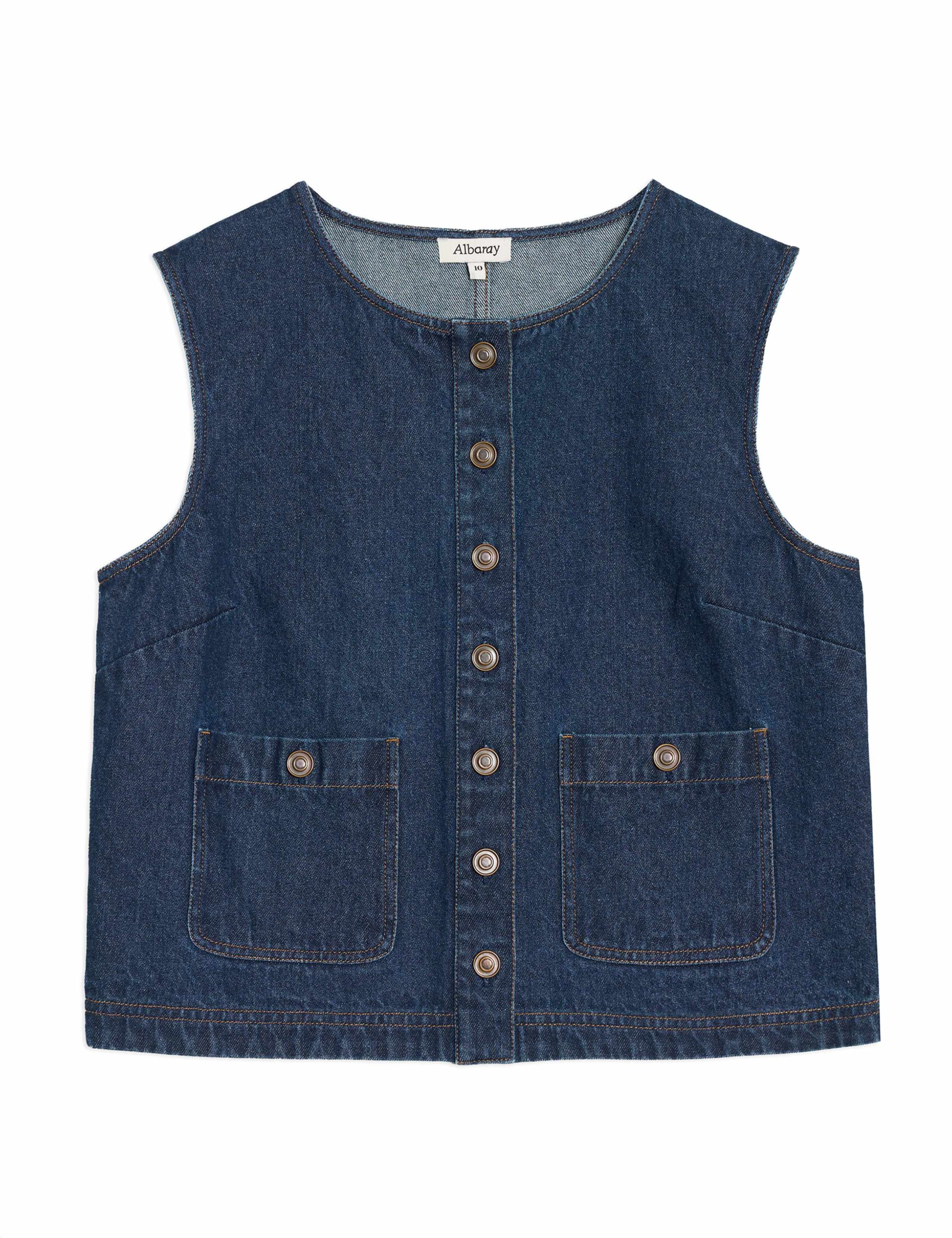 Denim Patch Pocket Waistcoat 2 of 4