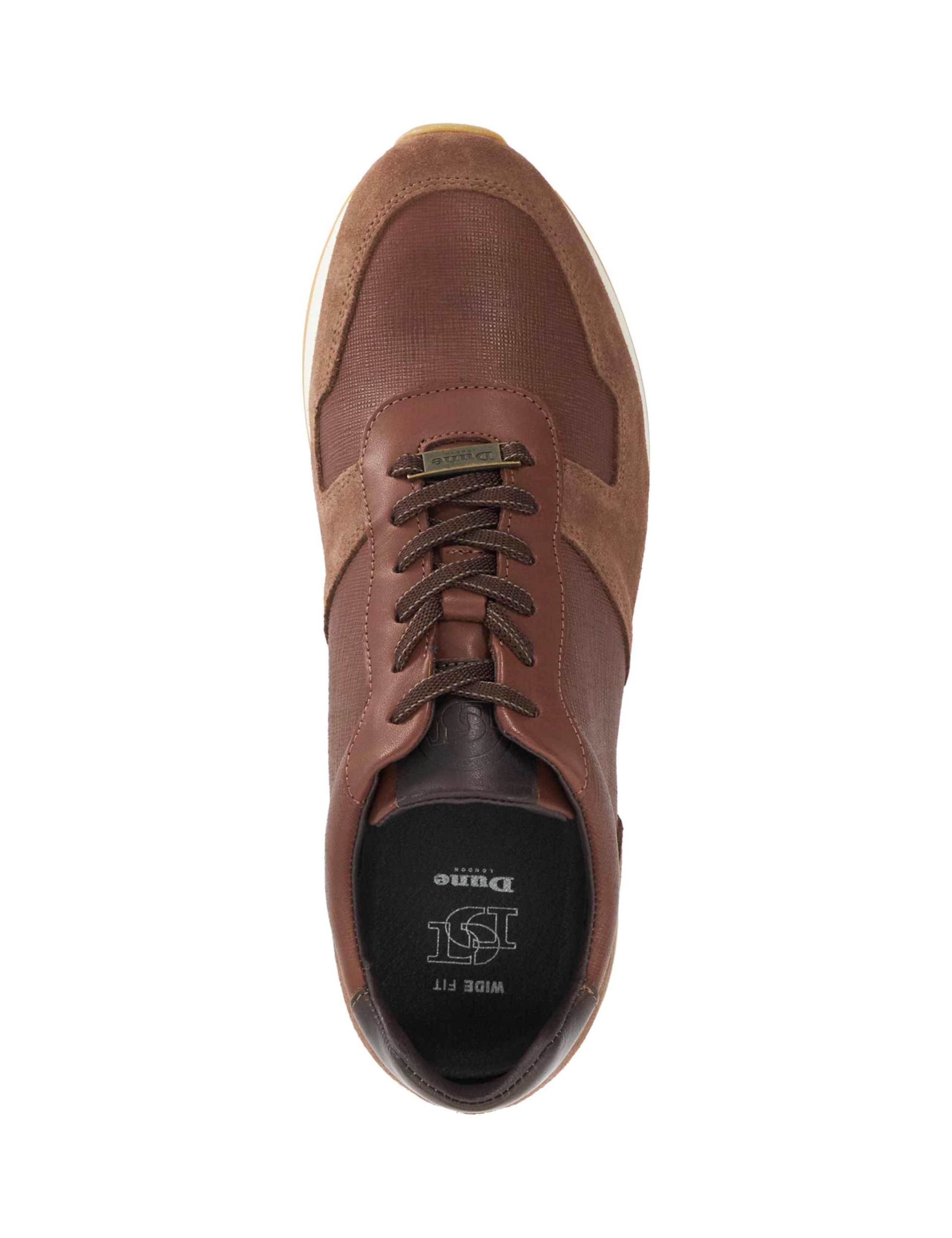 Wide Fit Leather Lace Up Trainers 2 of 5