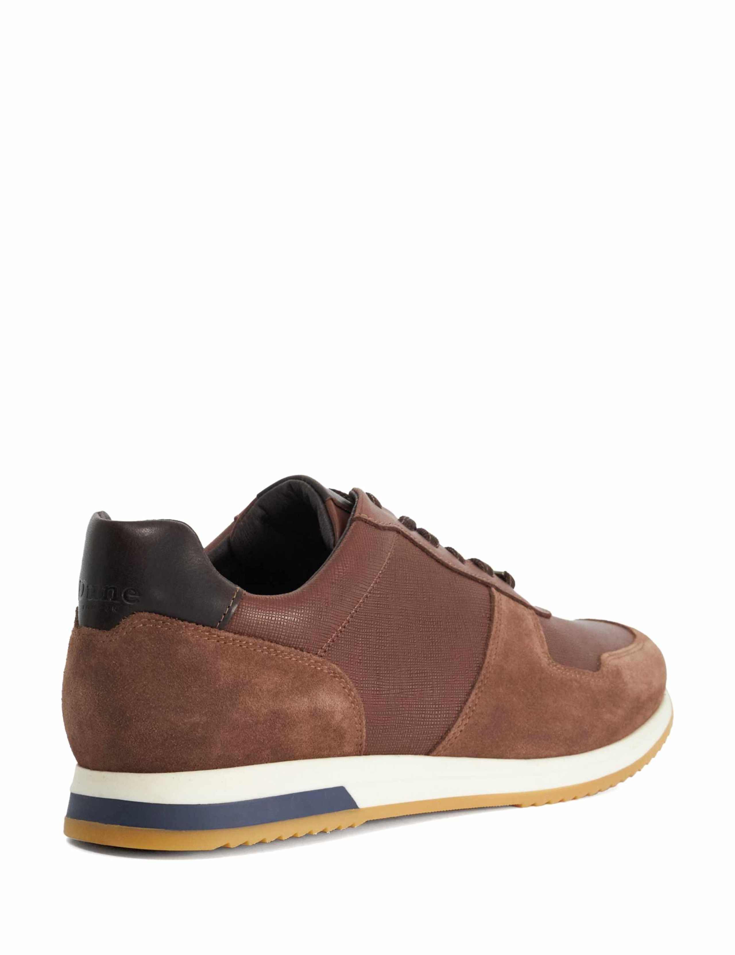 Wide Fit Leather Lace Up Trainers 4 of 5