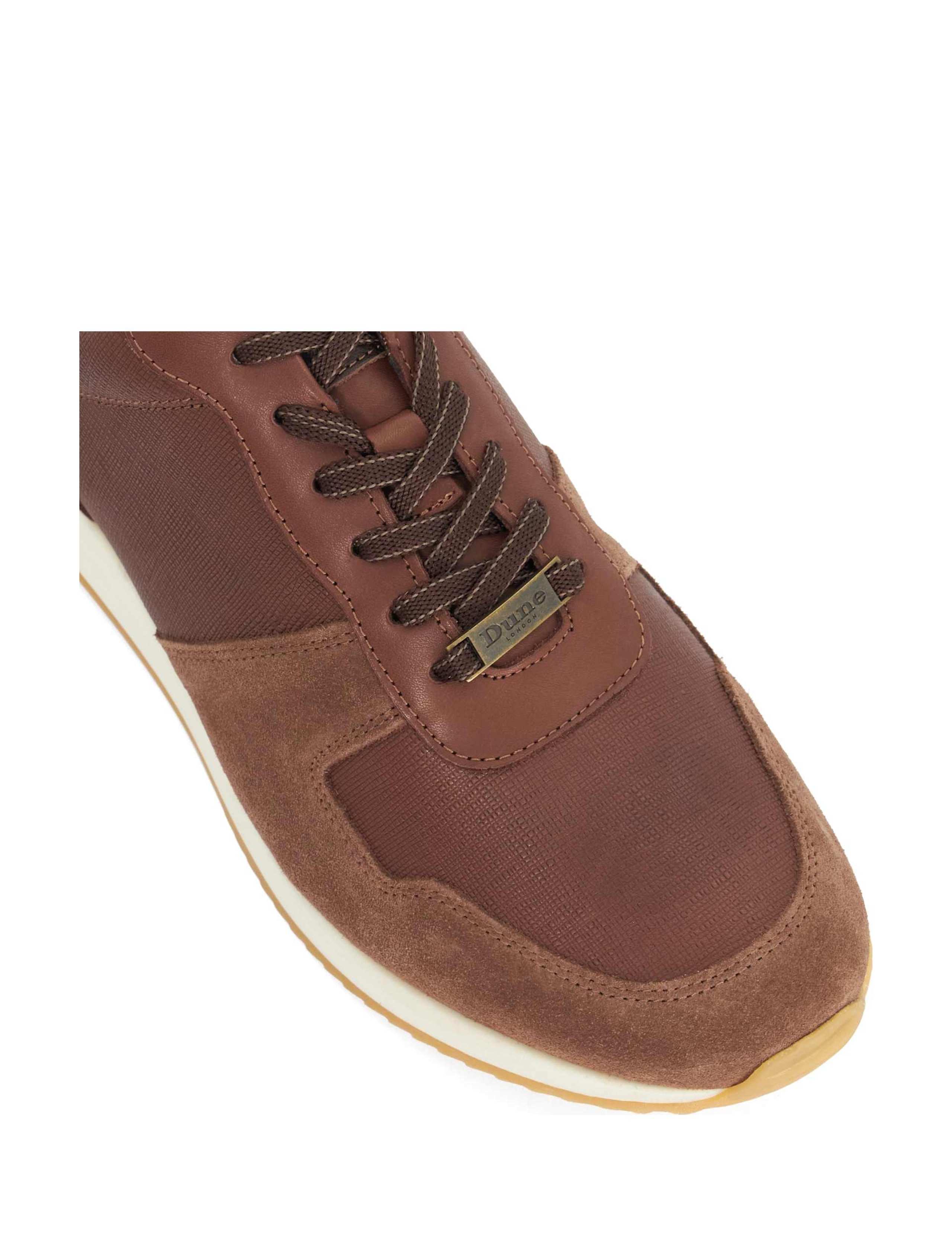 Wide Fit Leather Lace Up Trainers 5 of 5