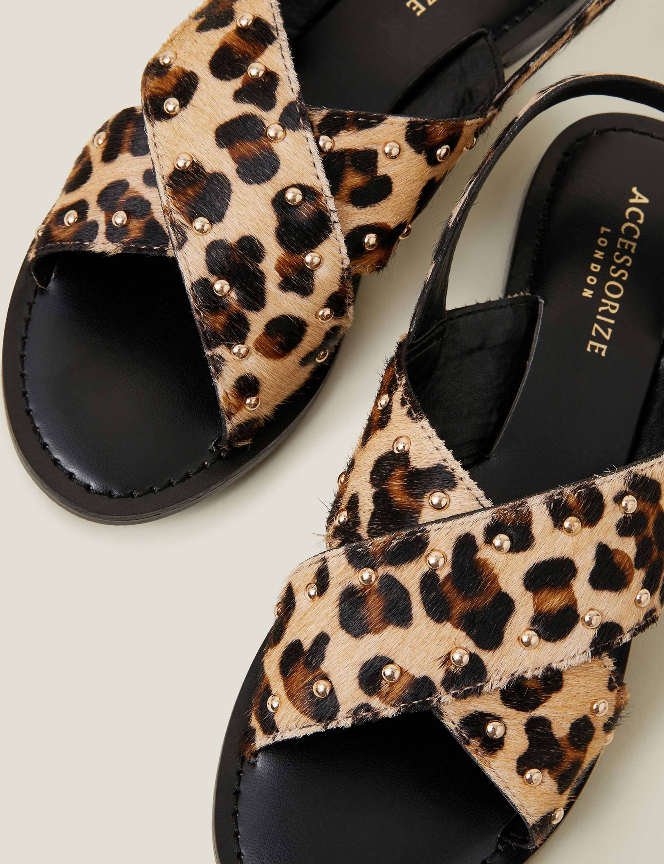 Animal Print Flat Sandals 4 of 4