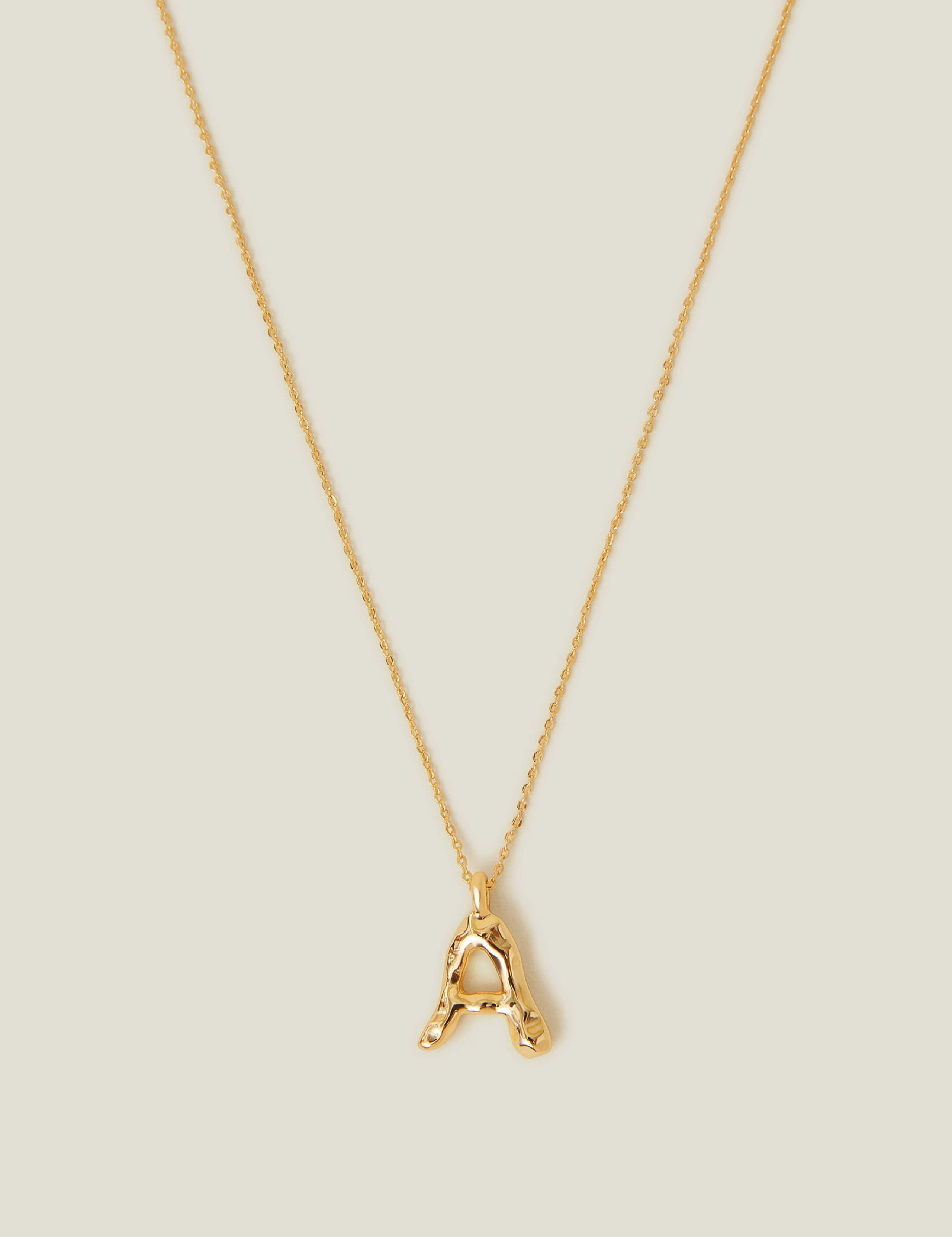 14ct Gold Plated Initial Pendant Necklace 3 of 5
