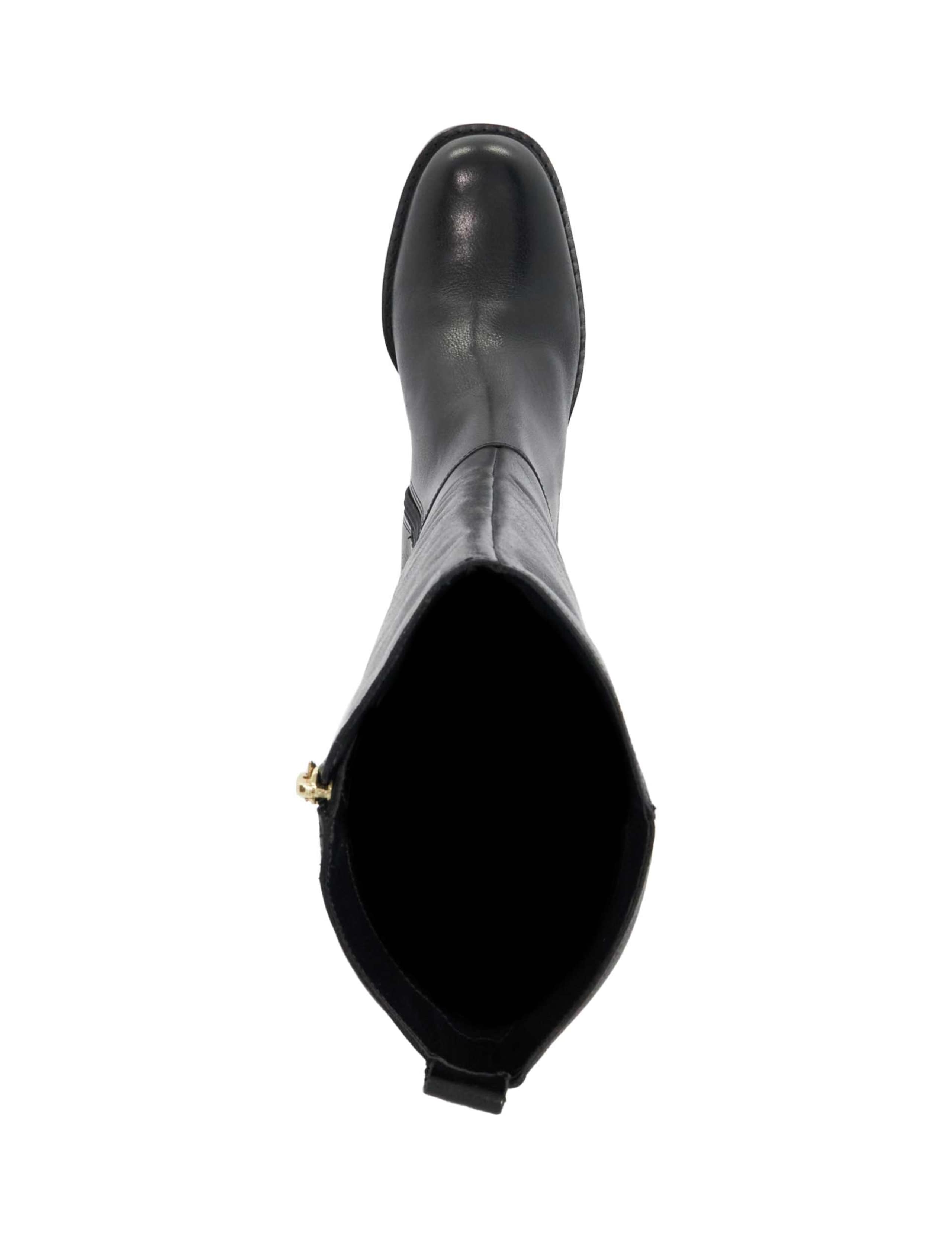 Wide Fit Leather Block Heel Knee High Boots 5 of 6