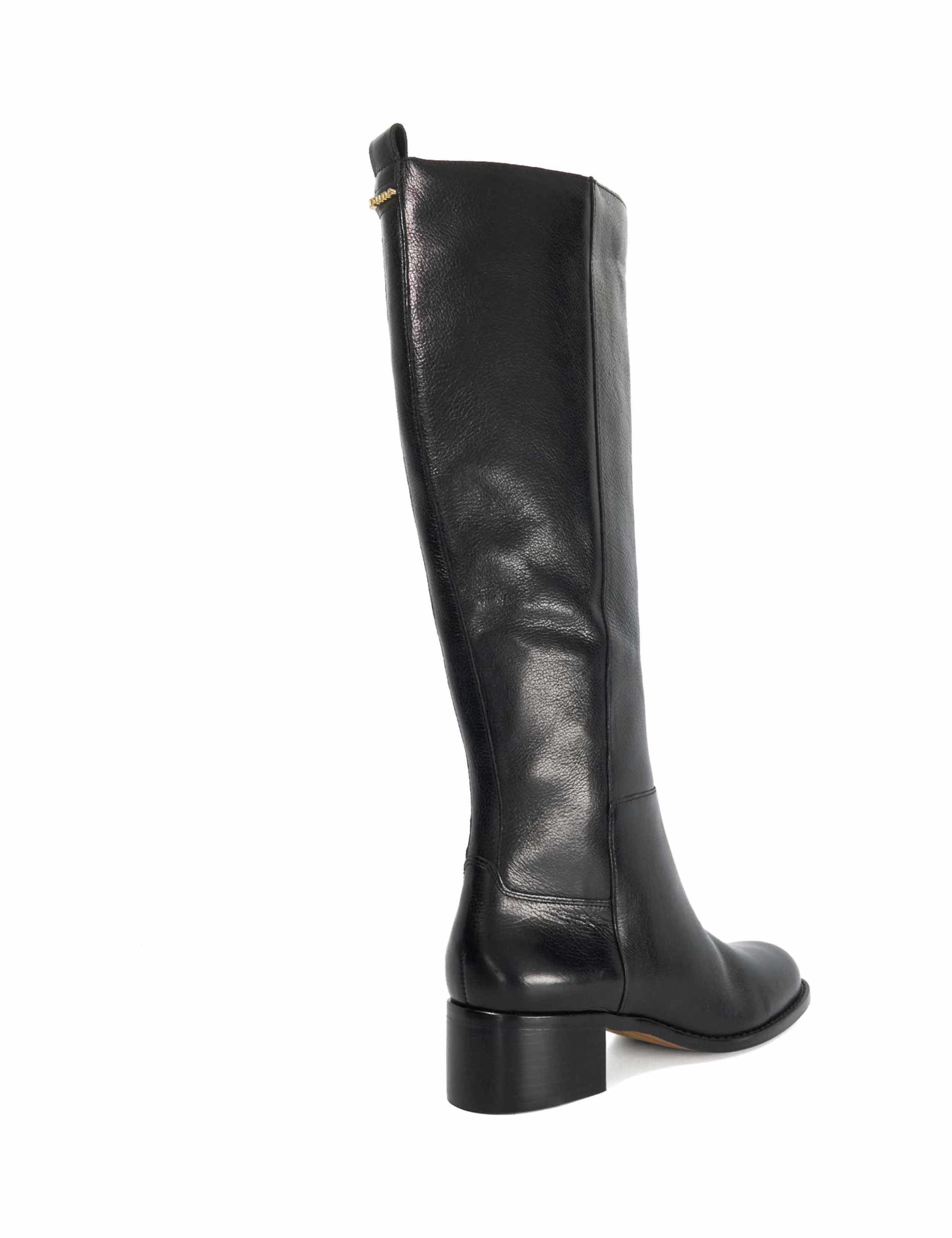 Wide Fit Leather Block Heel Knee High Boots 6 of 6