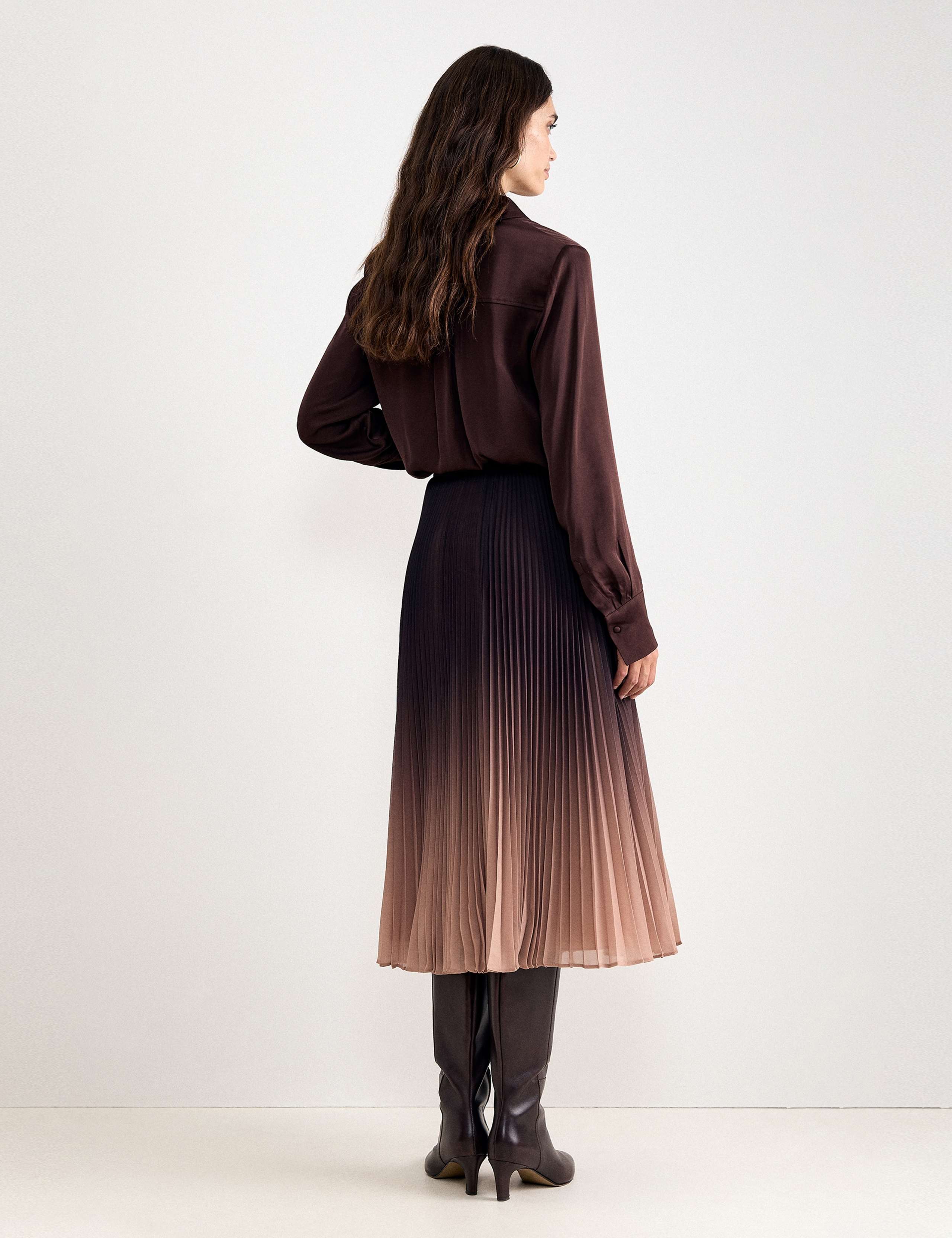 Ombre Pleated Midi Skirt 5 of 6