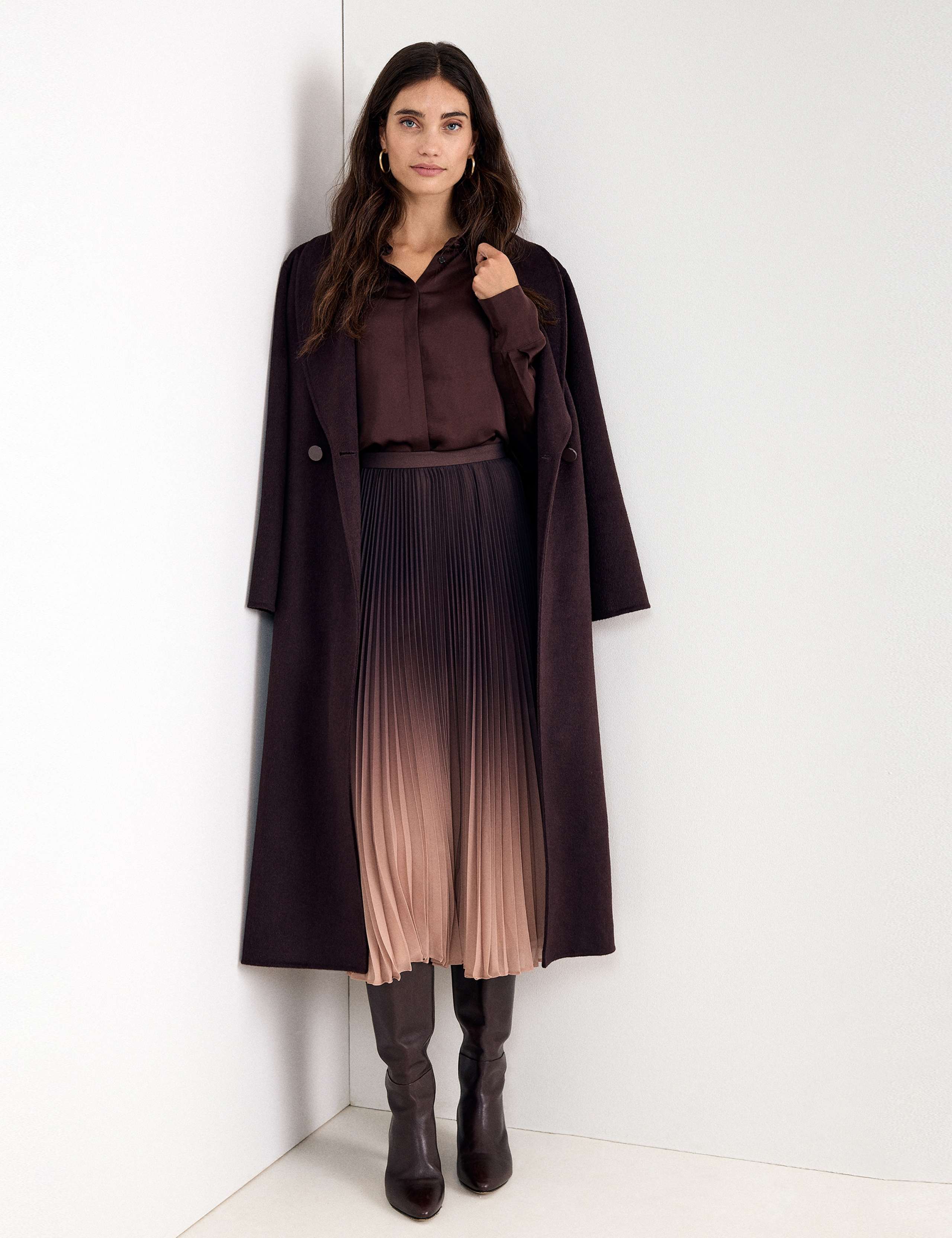 Ombre Pleated Midi Skirt 6 of 6