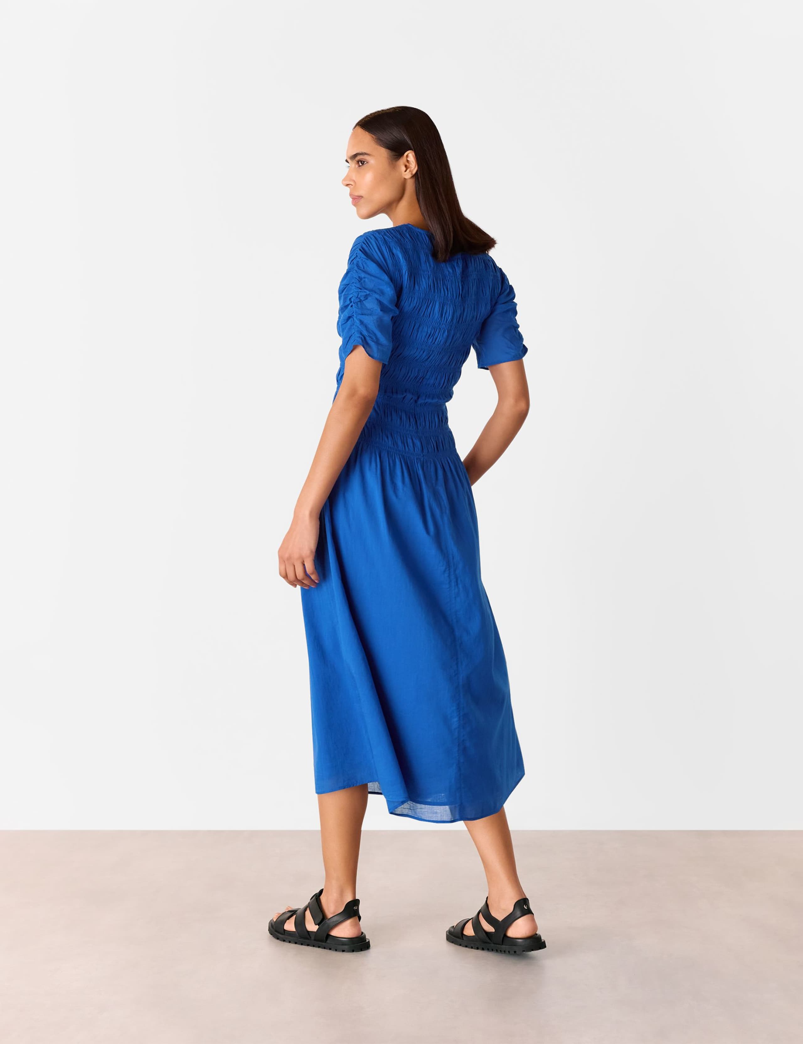 Pure Cotton Midi Skater Dress 3 of 4