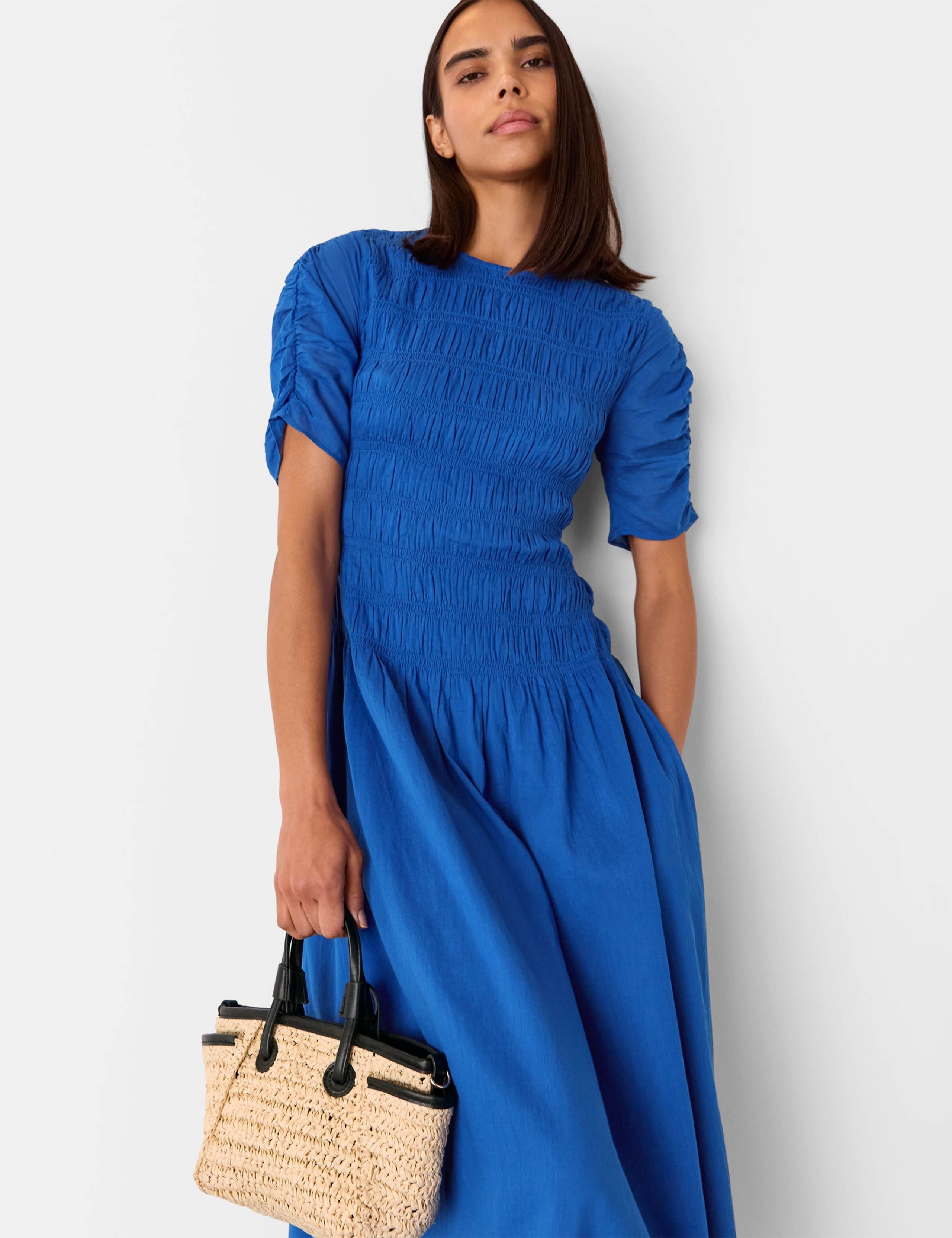 Pure Cotton Midi Skater Dress 4 of 4