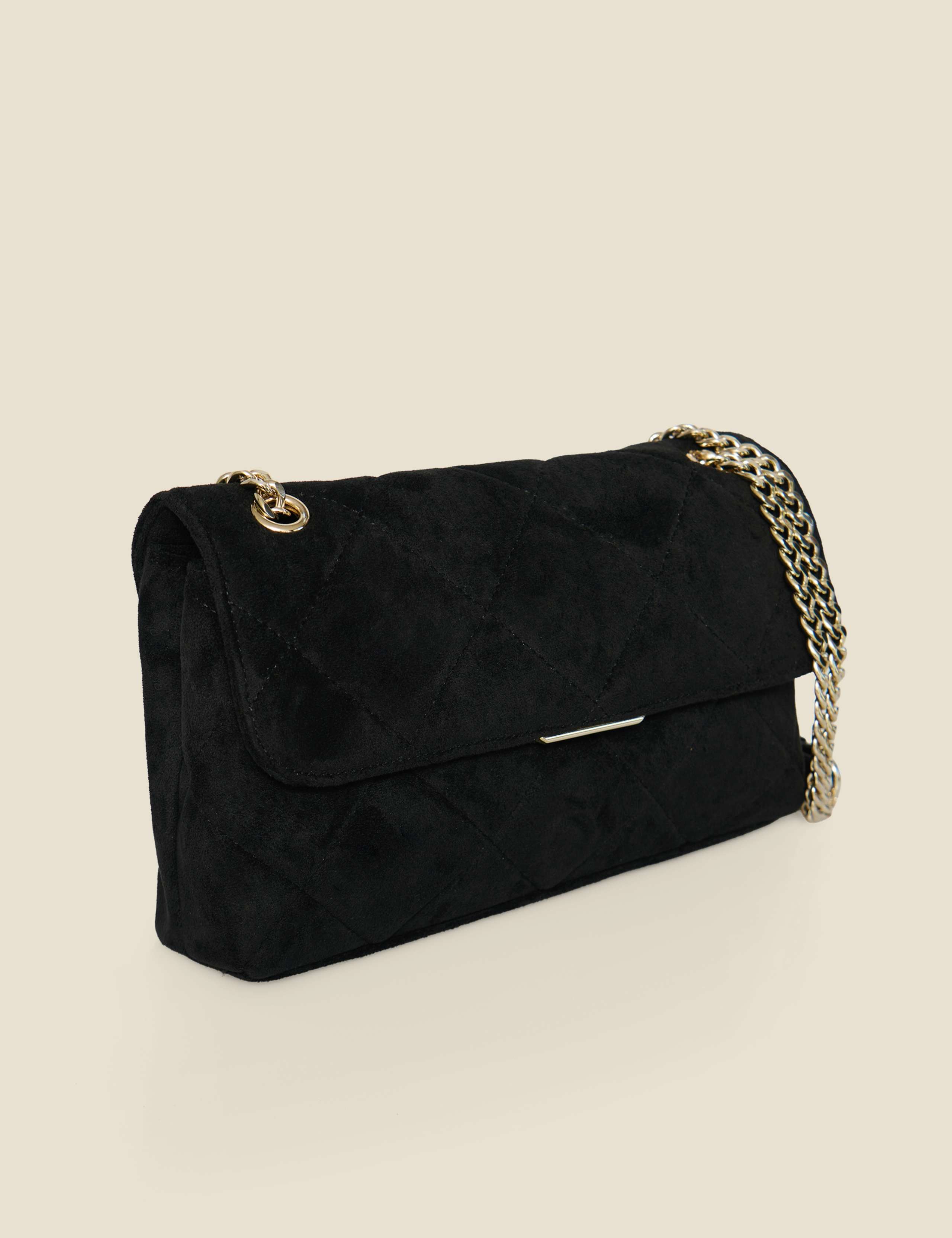 Faux Suede Cross Body Shoulder Bag 2 of 6