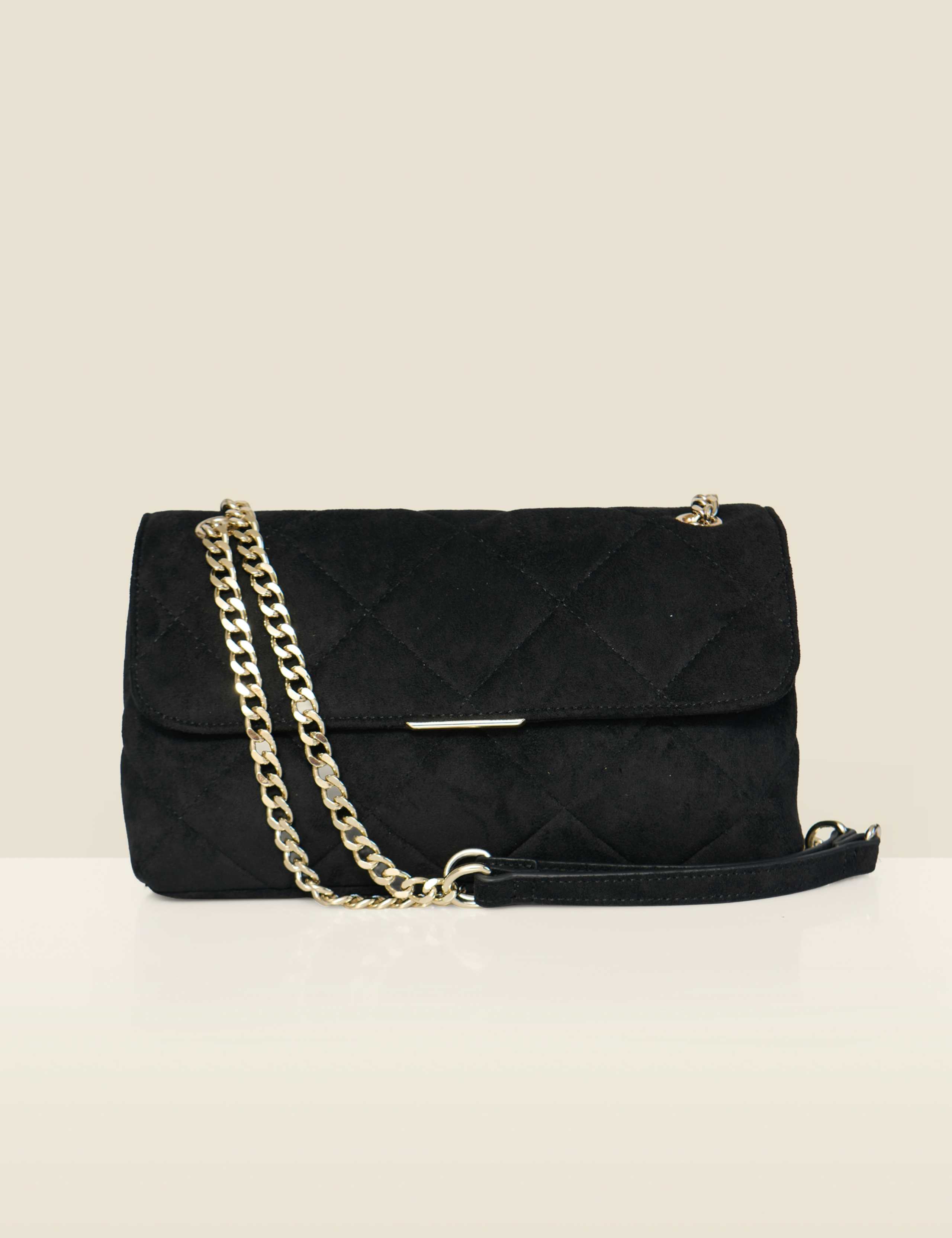 Faux Suede Cross Body Shoulder Bag 3 of 6