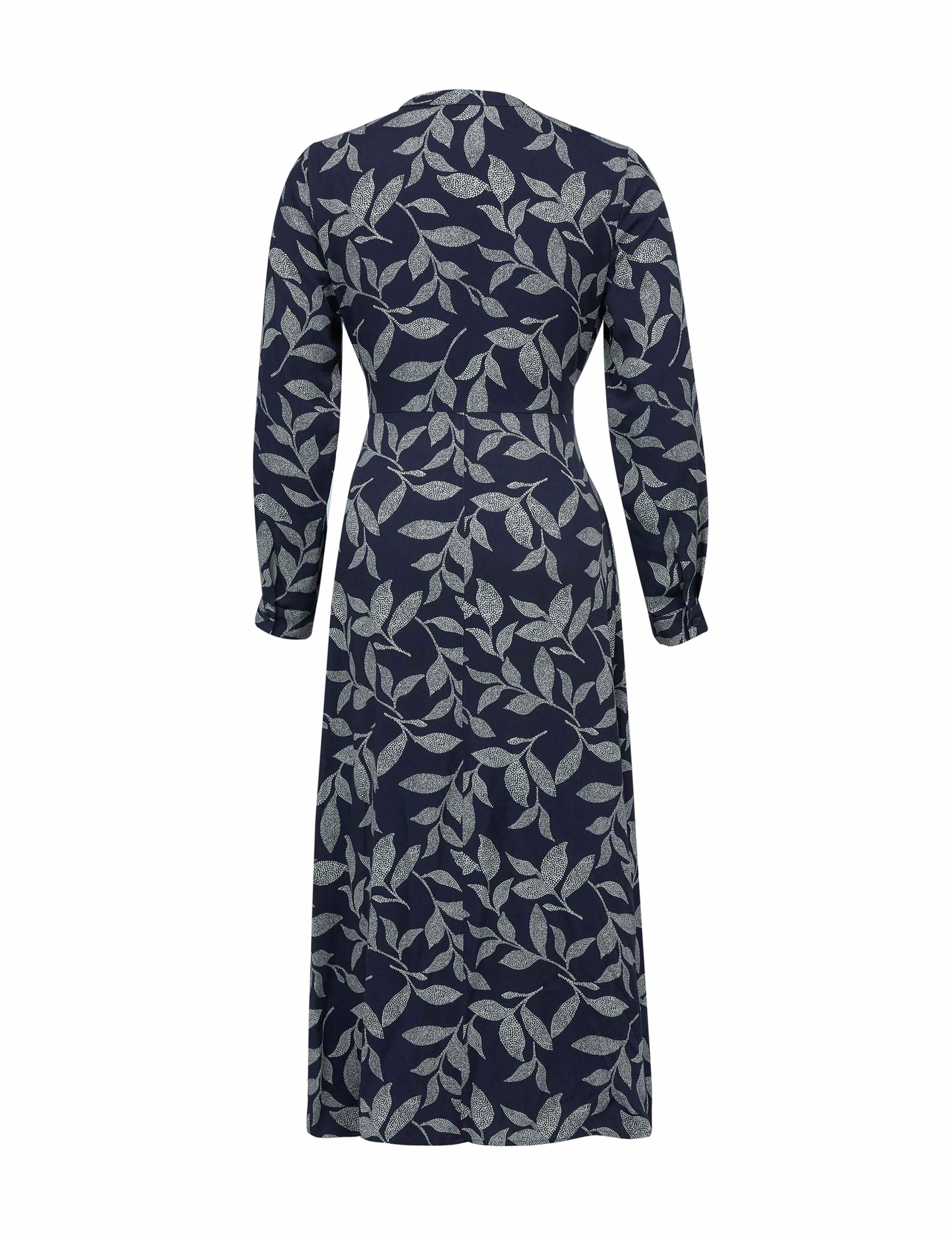 Floral V-Neck Midi Waisted Dress 3 of 6