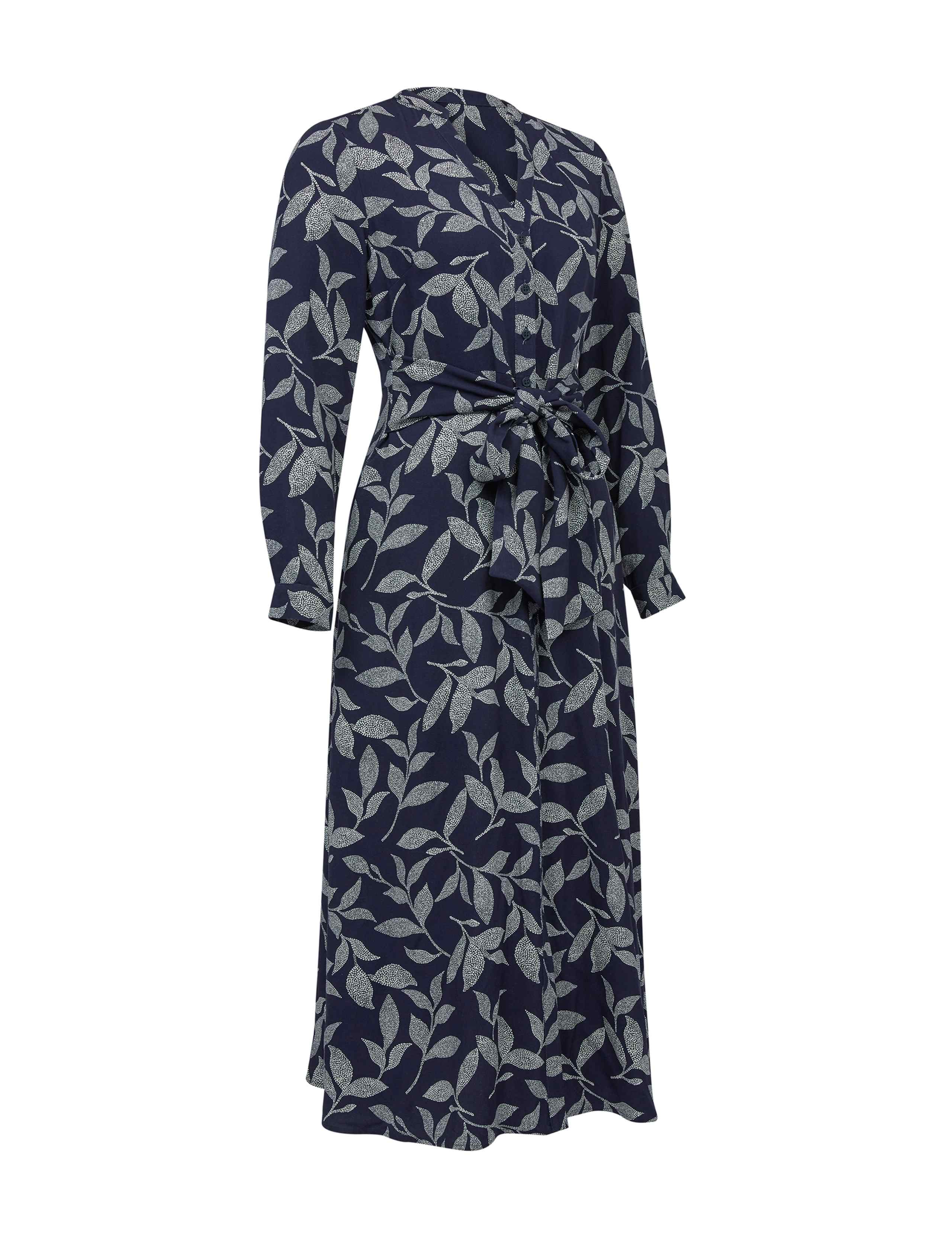 Floral V-Neck Midi Waisted Dress 5 of 6