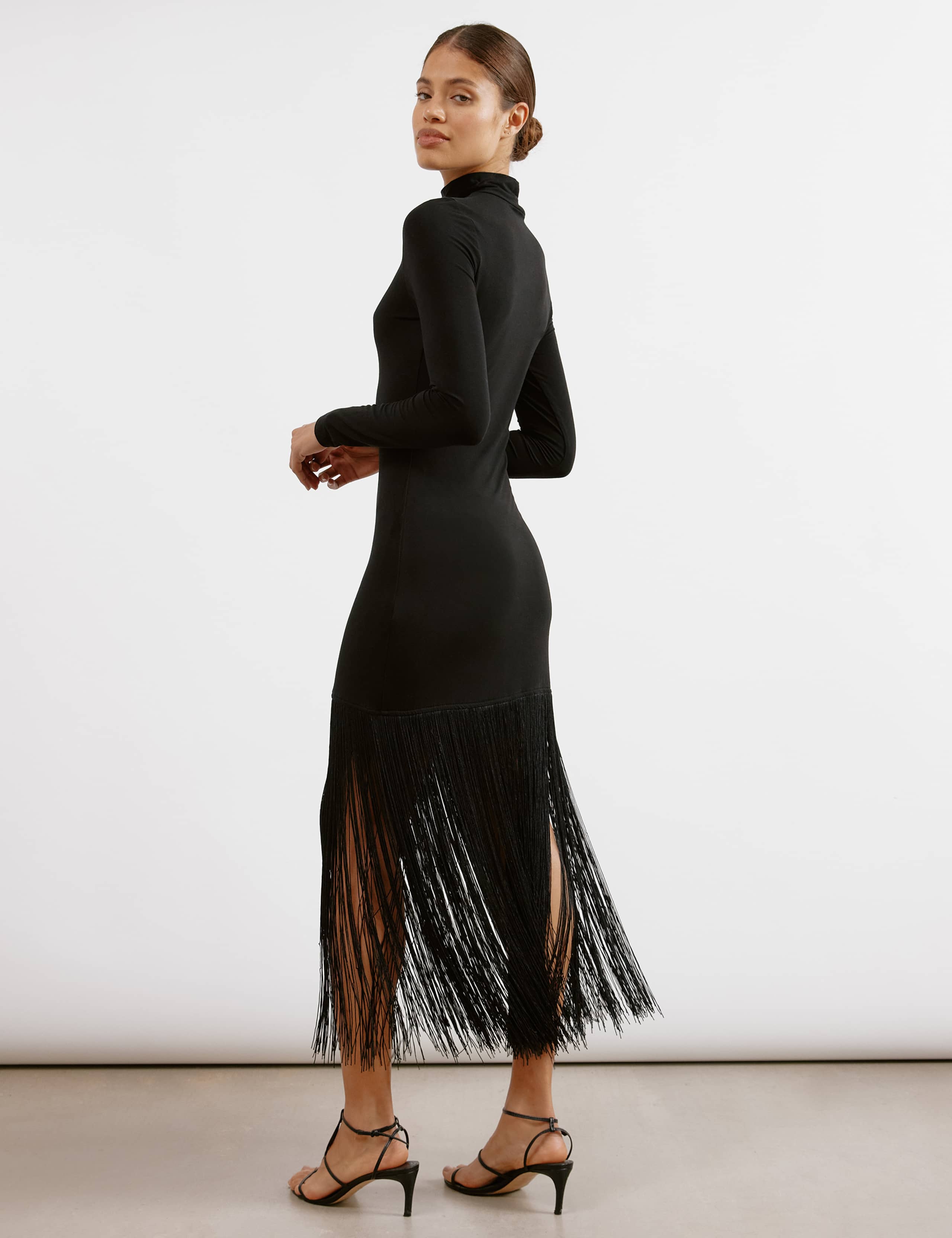 Funnel Neck Midi Bodycon Dress 4 of 4