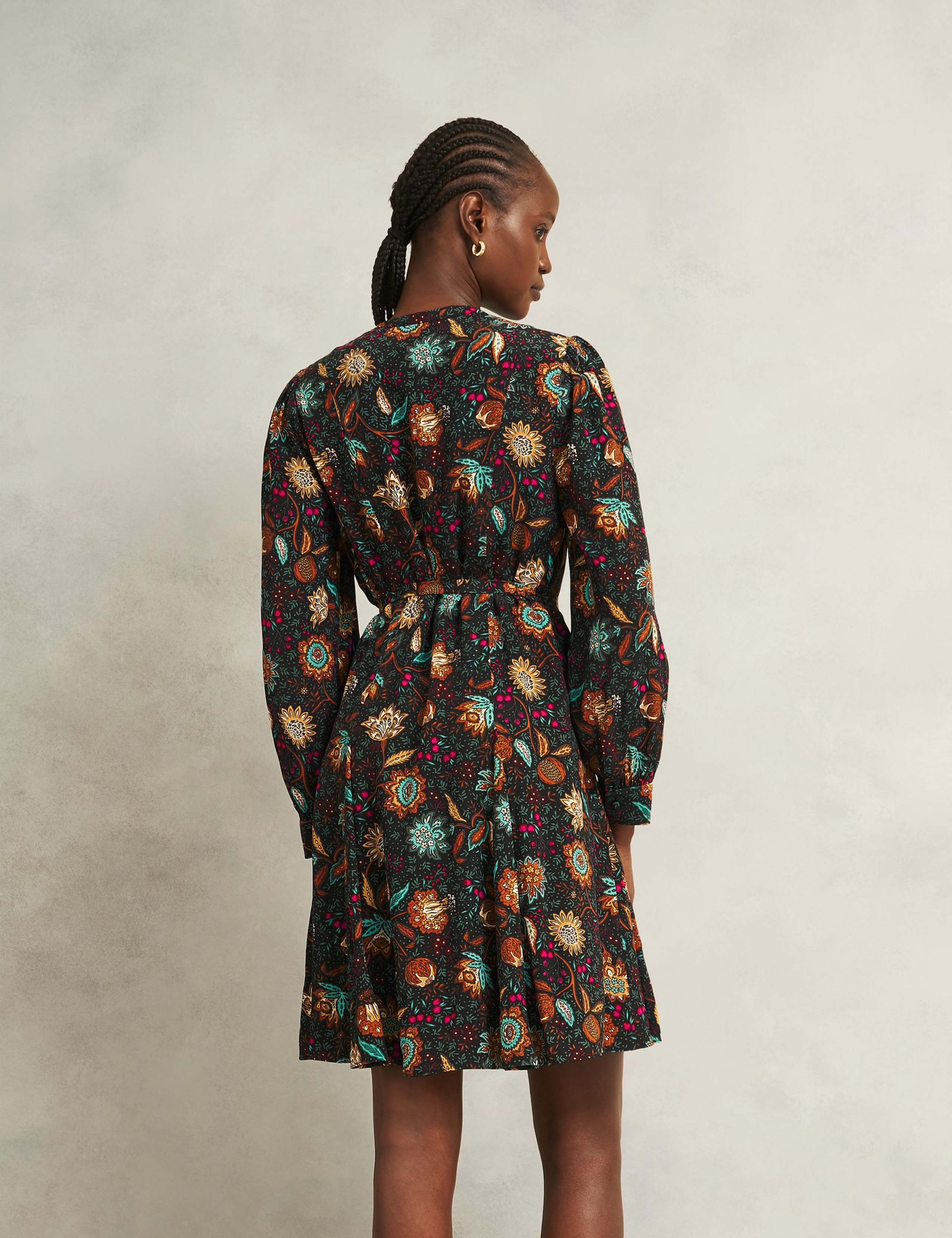 Floral V-Neck Mini Skater Dress 3 of 6