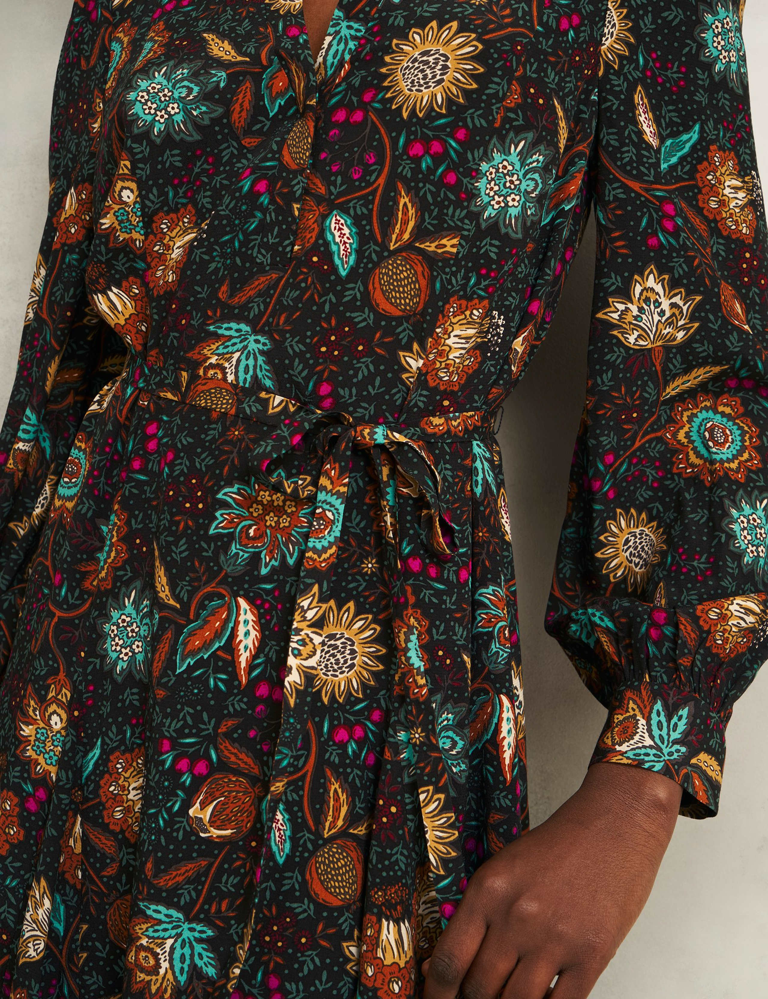 Floral V-Neck Mini Skater Dress 6 of 6