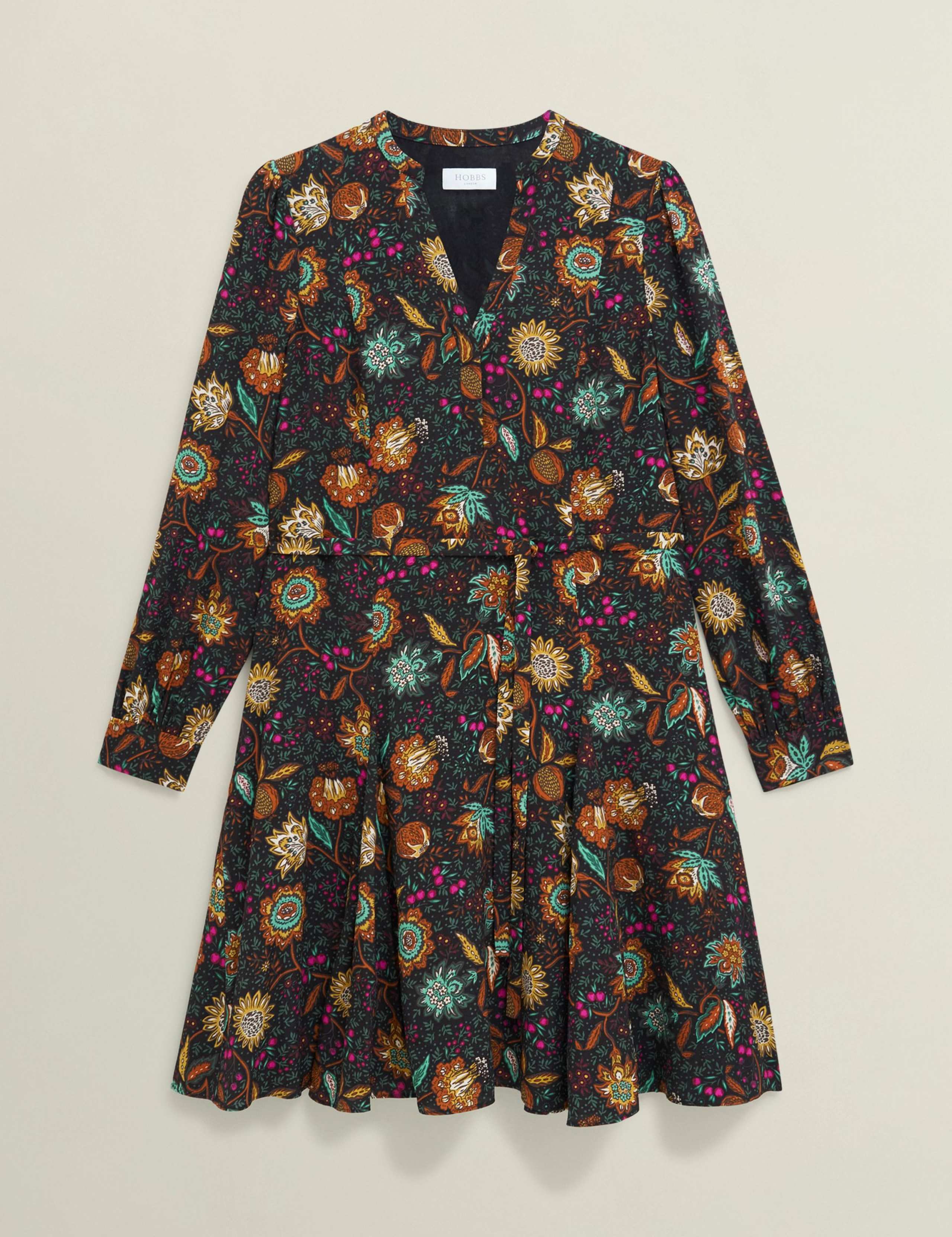 Floral V-Neck Mini Skater Dress 2 of 6