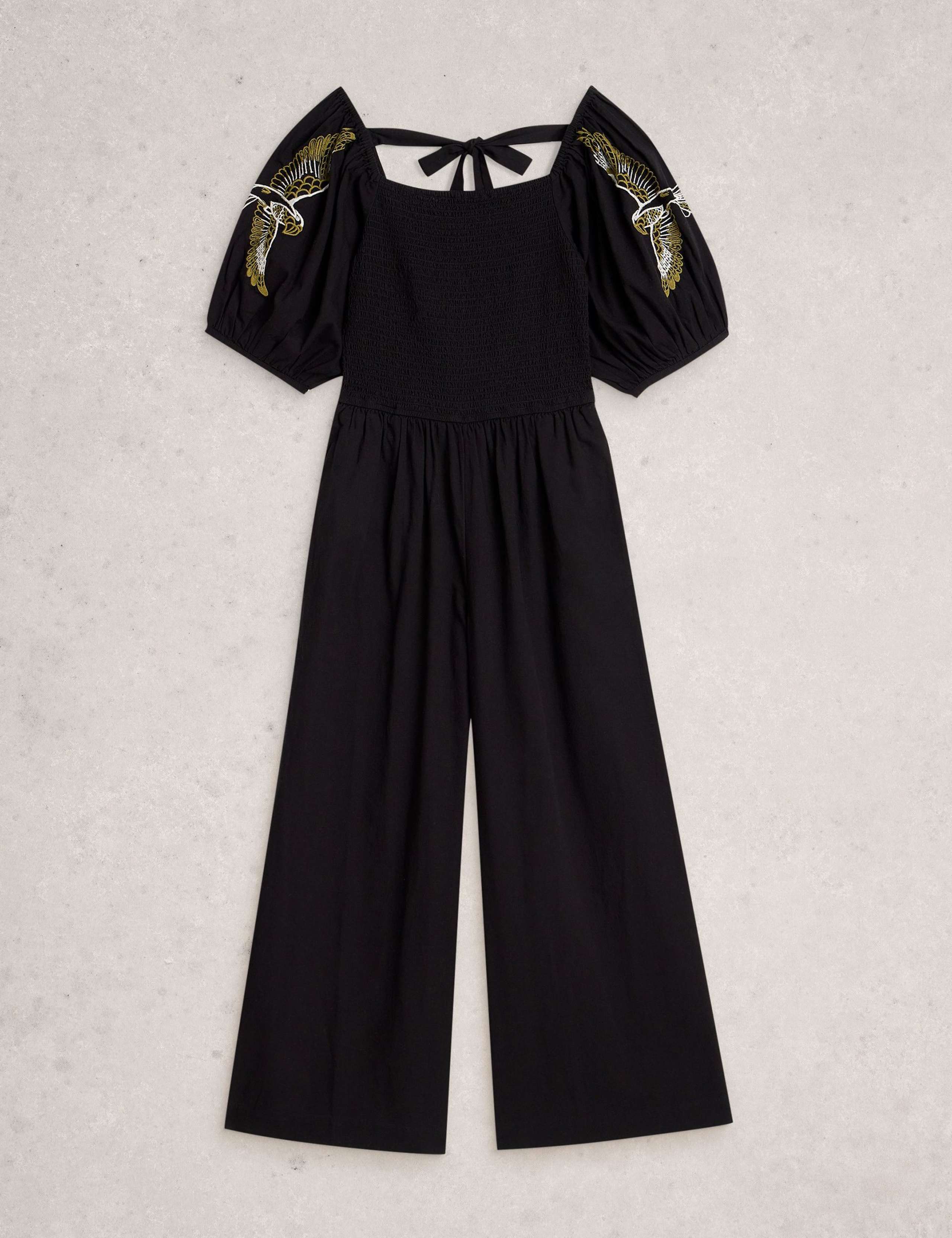 Embroidered Shirred Jumpsuit 2 of 6