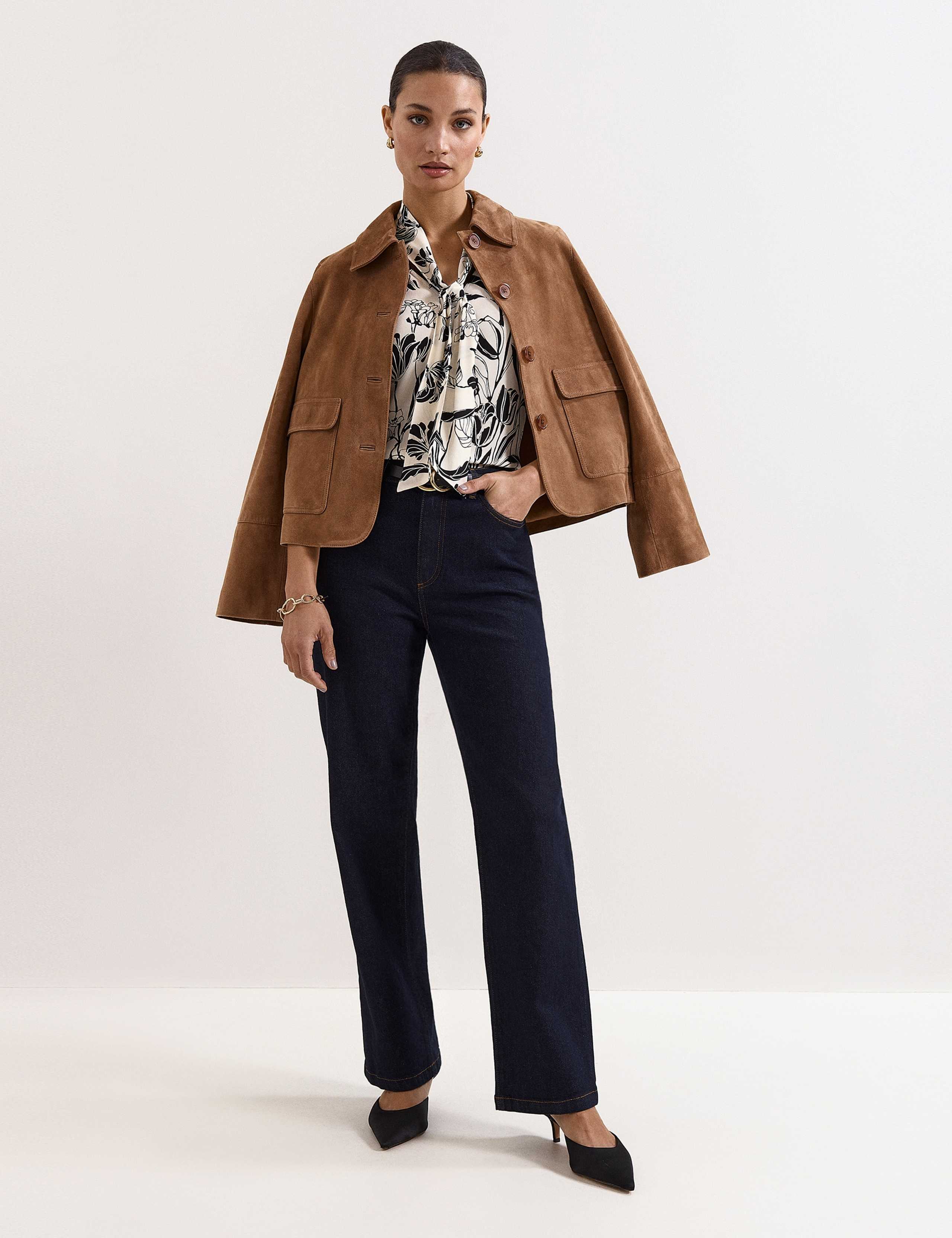 Floral Tie Neck Puff Sleeve Blouse 4 of 6