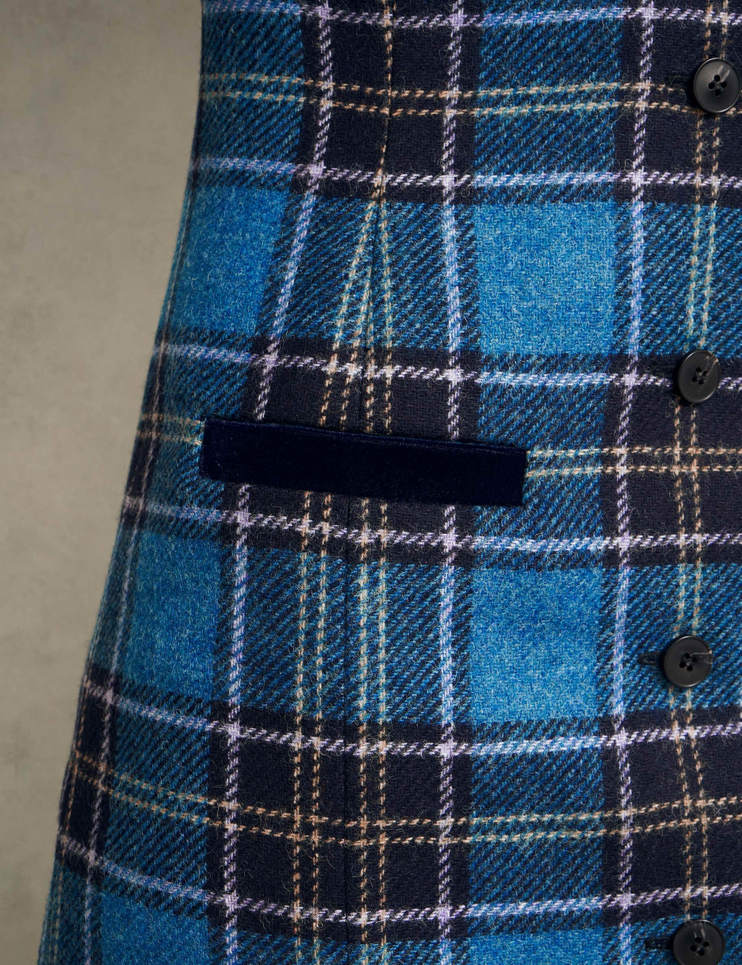 Pure Wool Checked Mini Shift Dress 7 of 7